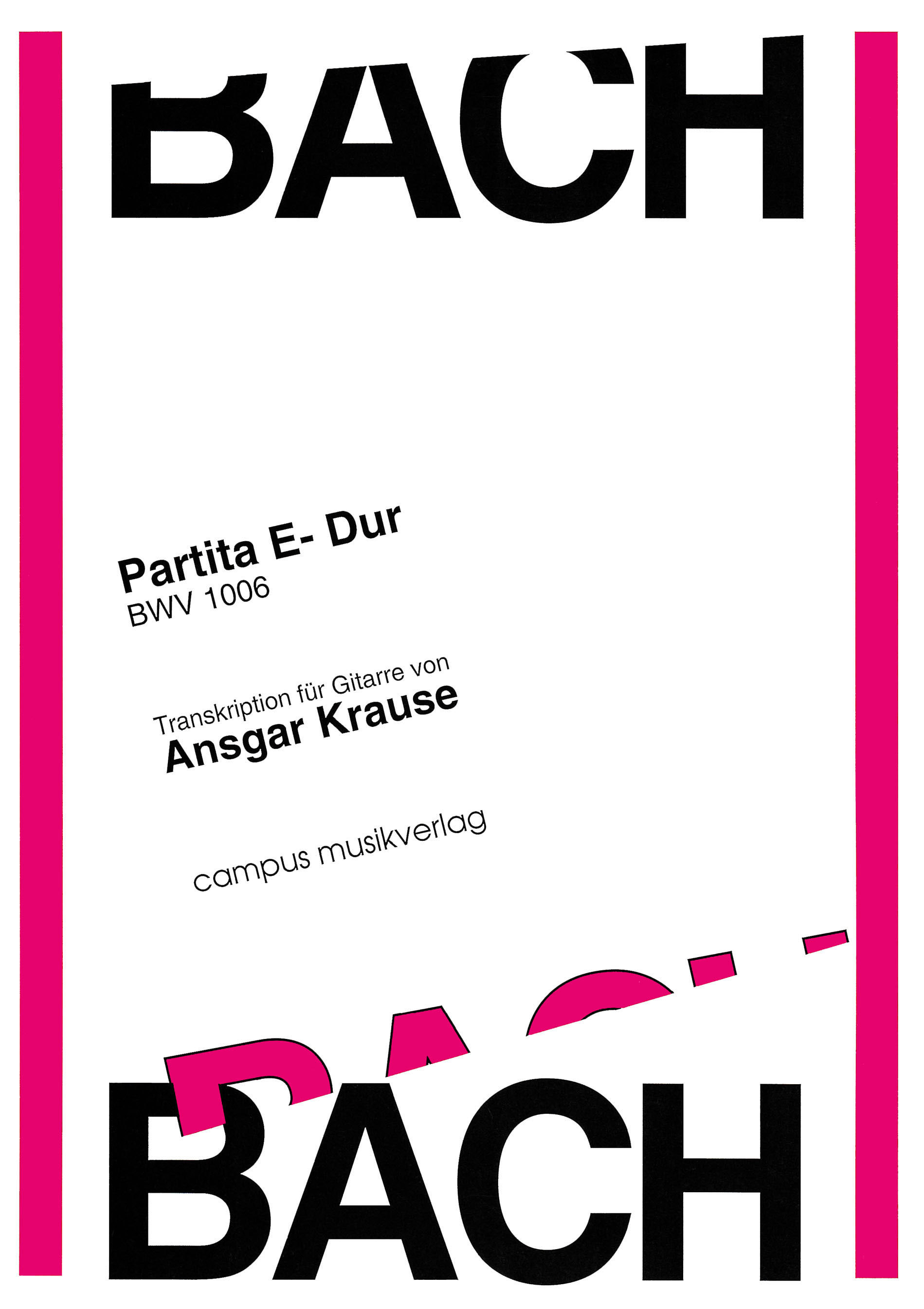 Bach Partita E Dur Bwv 1006 Breitkopf Hartel