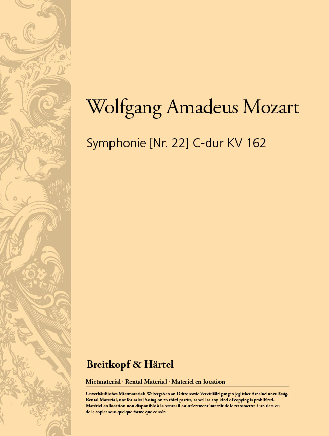 Mozart Symphonie [Nr. 22] Cdur KV 162 · Breitkopf & Härtel