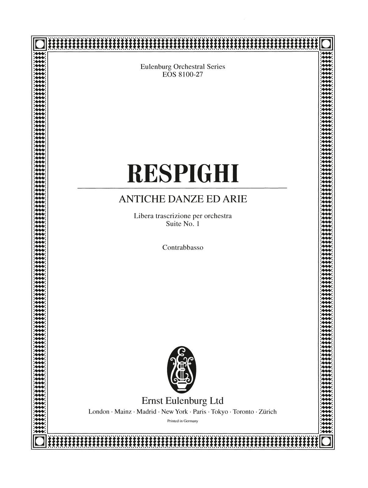 EOS 8100-27 - Antiche Danze ed Arie - Cover