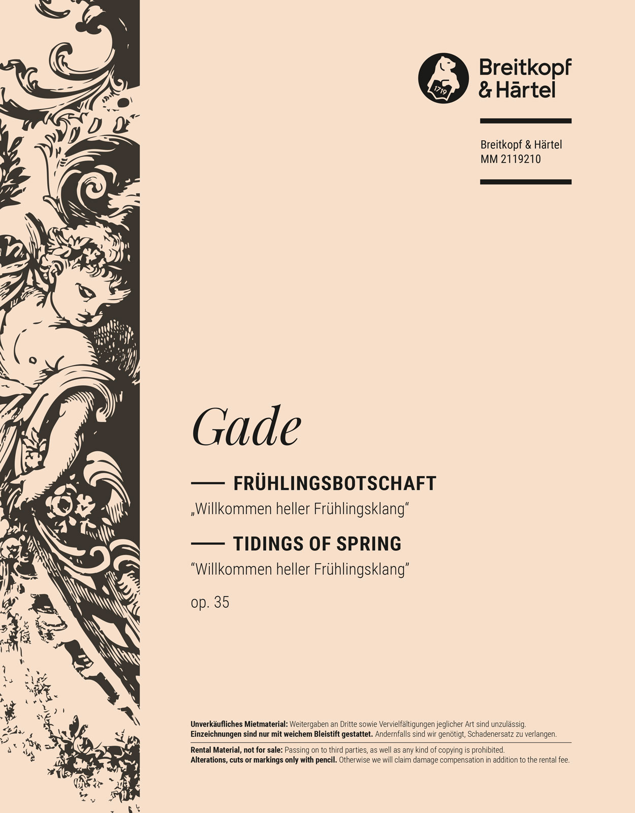 Niels Wilhelm Gade - Frühlingsbotschaft op. 35 - Cover