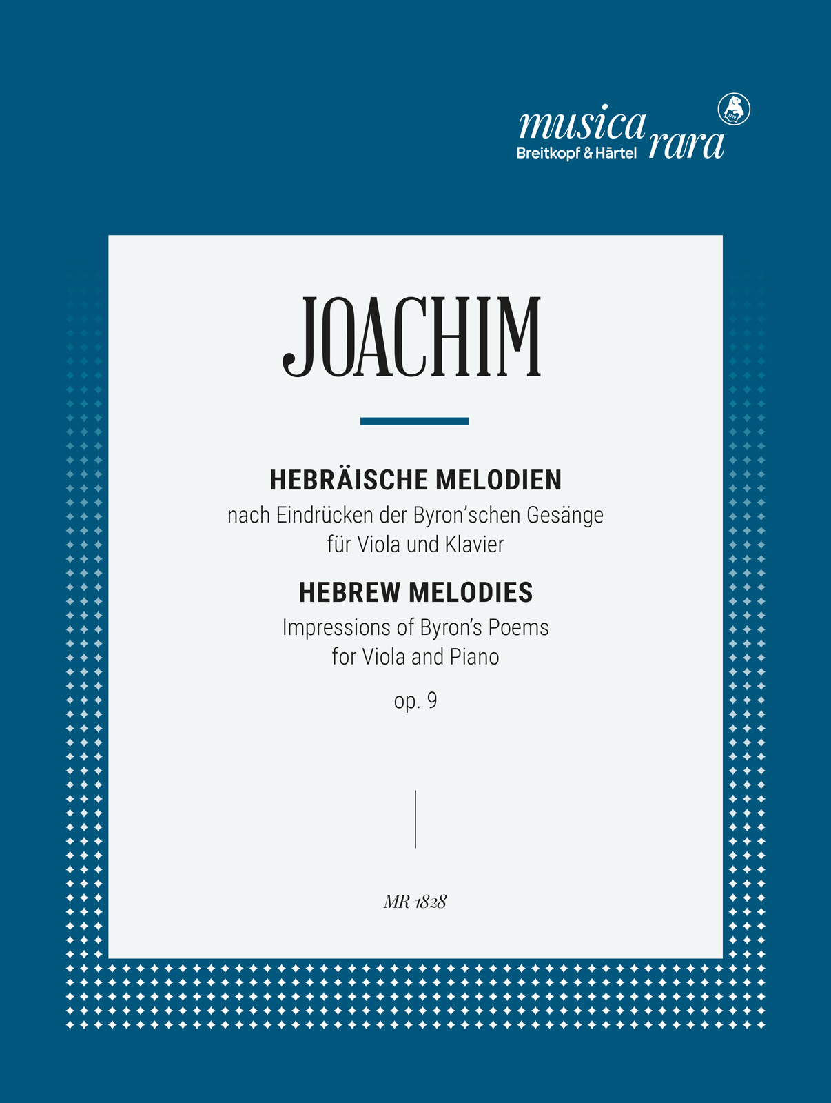 Joseph Joachim - Hebräische Melodien op. 9 - Cover
