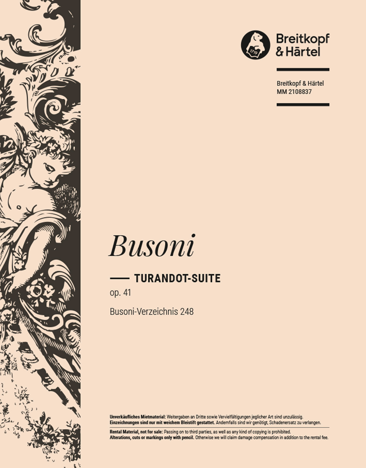 Ferruccio Busoni - Turandot Suite Op. 41 K 248 - Cover