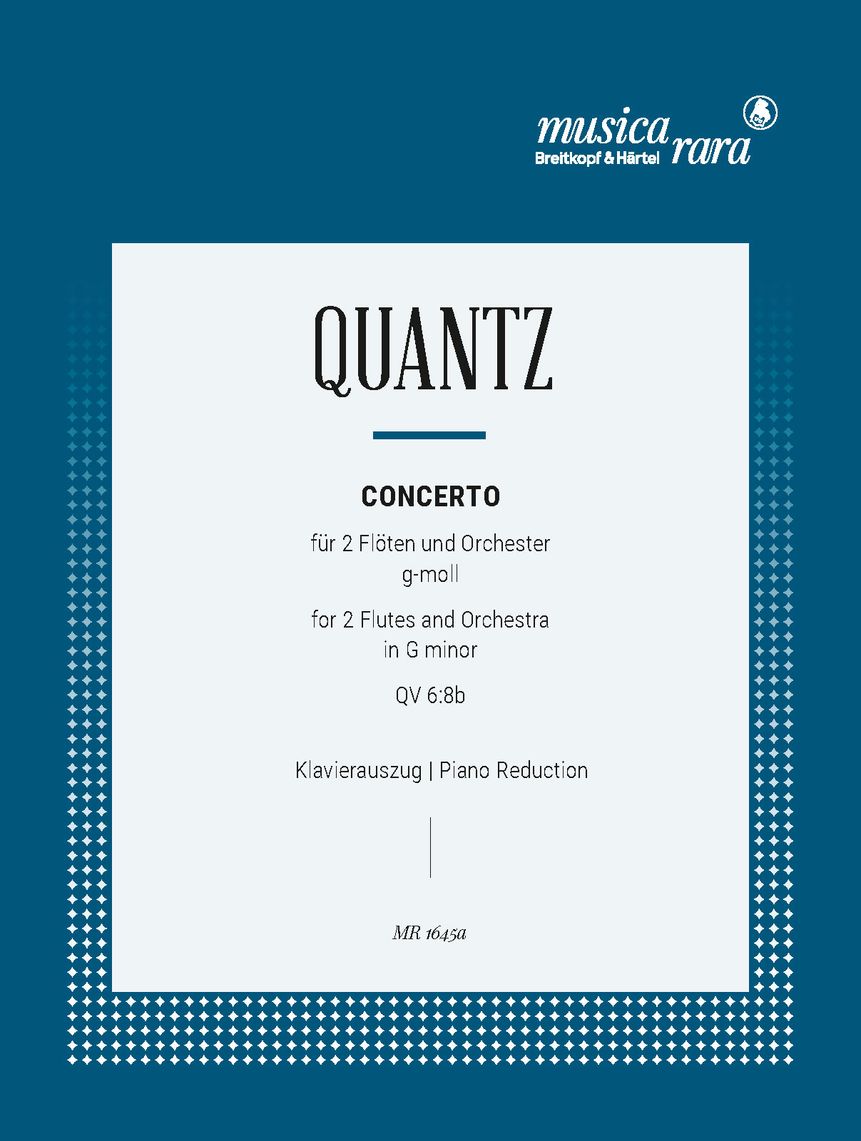 MR 1645aD - Flötenkonzert g-moll QV 6:8b - Cover