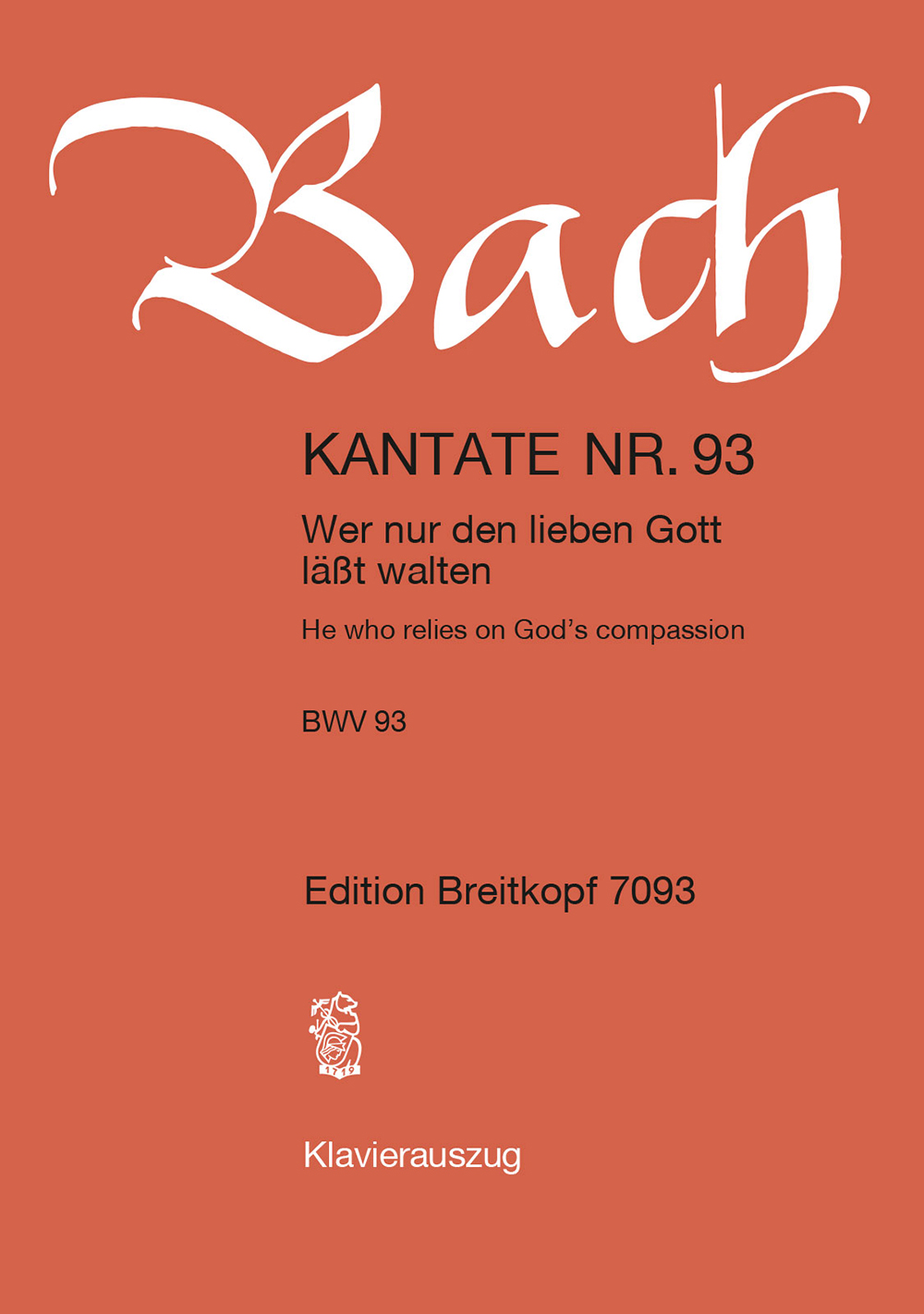 Johann Sebastian Bach - Cantata BWV 93 “He who relies on God’s compassion” - Cover