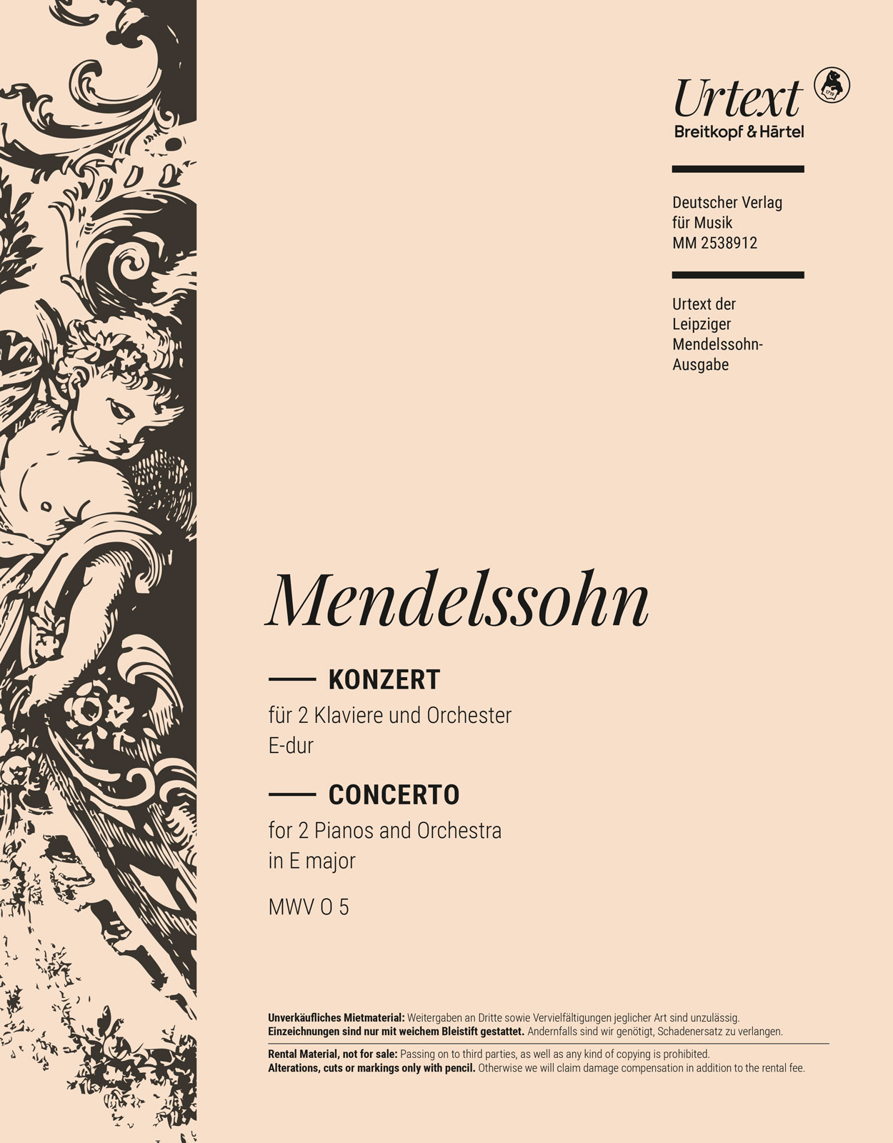 Felix Mendelssohn Bartholdy - Concerto in E major MWV O 5 - Cover
