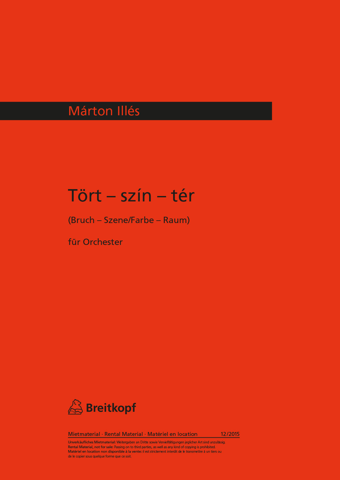 Márton Illés - Tört – szin – tér - Cover