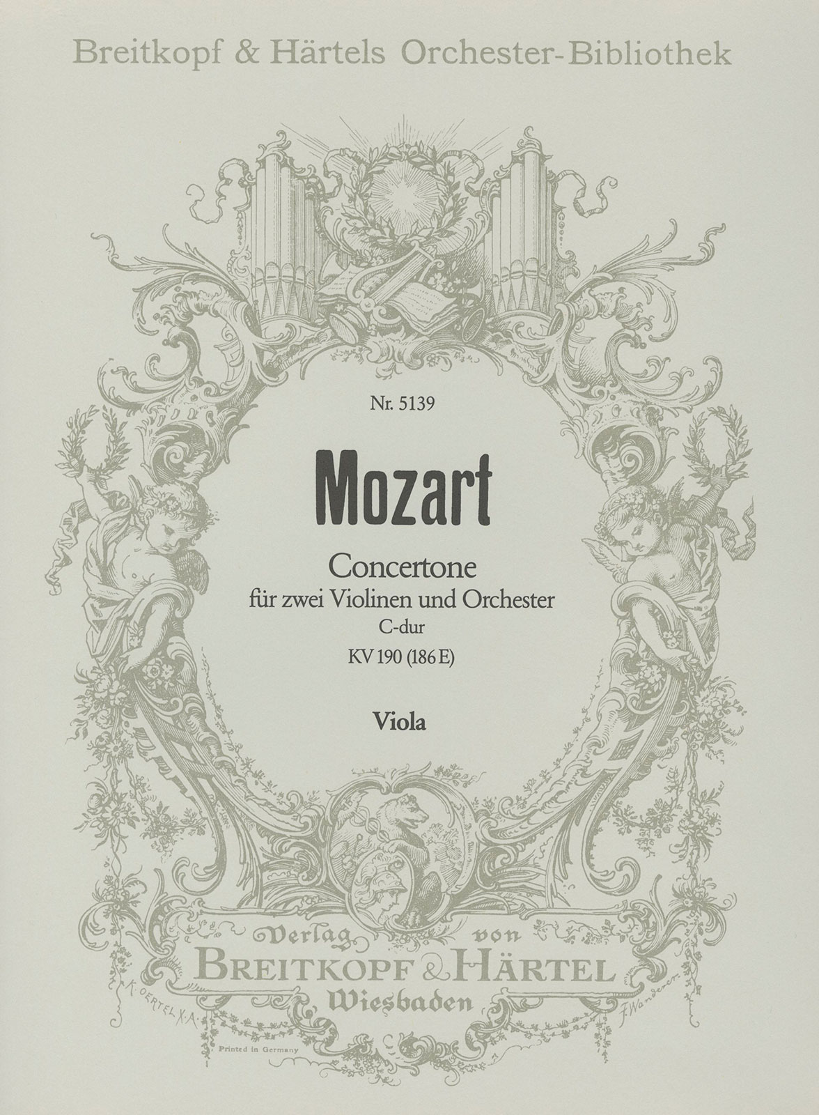 OB 5139-19 - Concertone in C major K. 190 (186E) - Cover