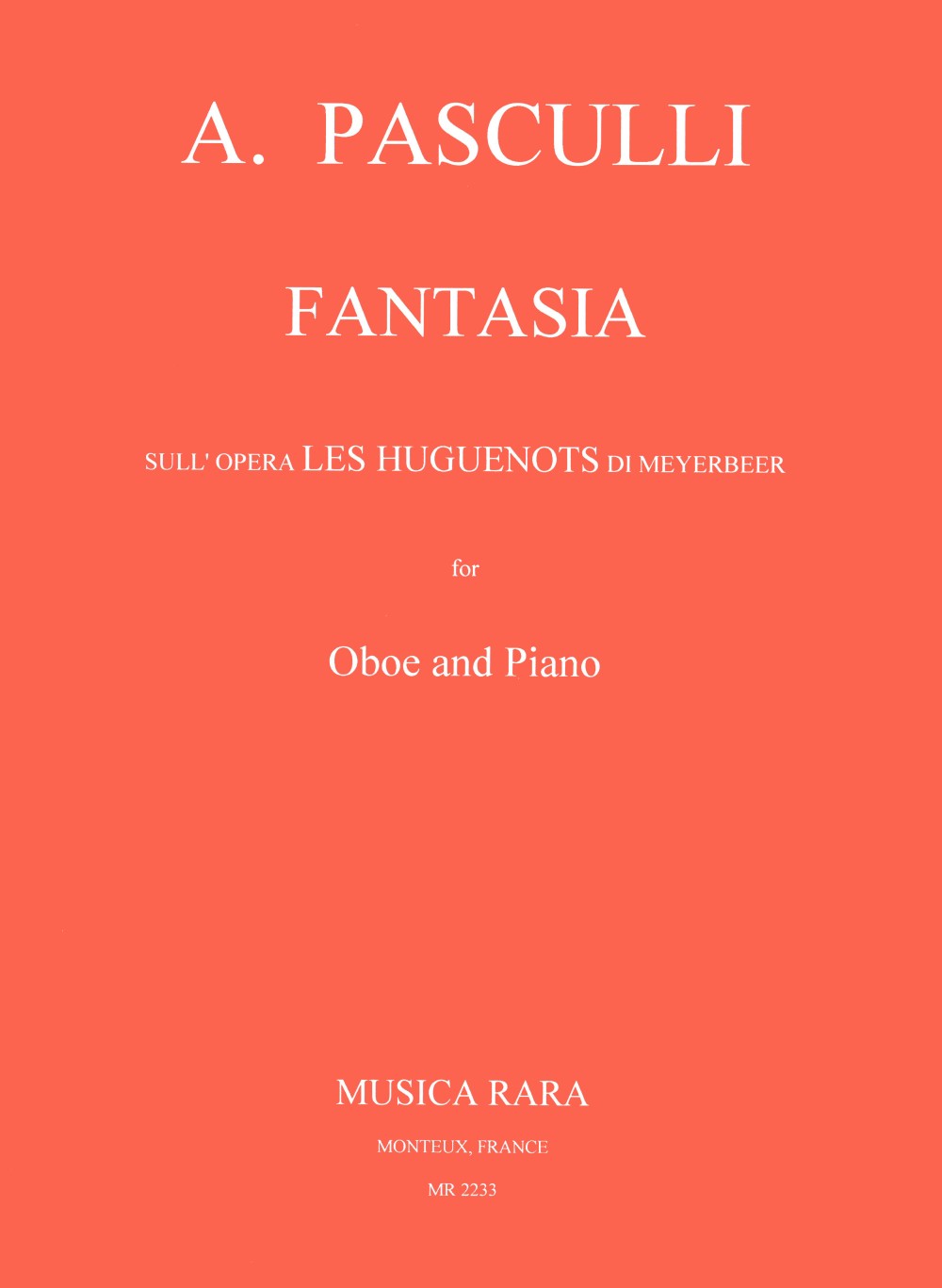 Antonino Pasculli - Fantasie über die Oper „Les Huguenots“ von Meyerbeer - Cover