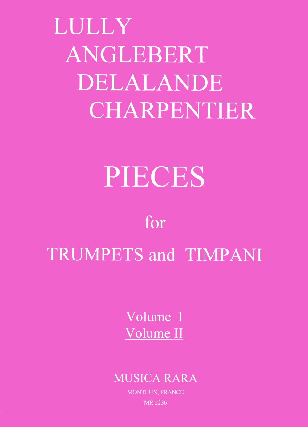 MR 2236 - Stücke für 1–3 Trompeten und Pauken - Cover