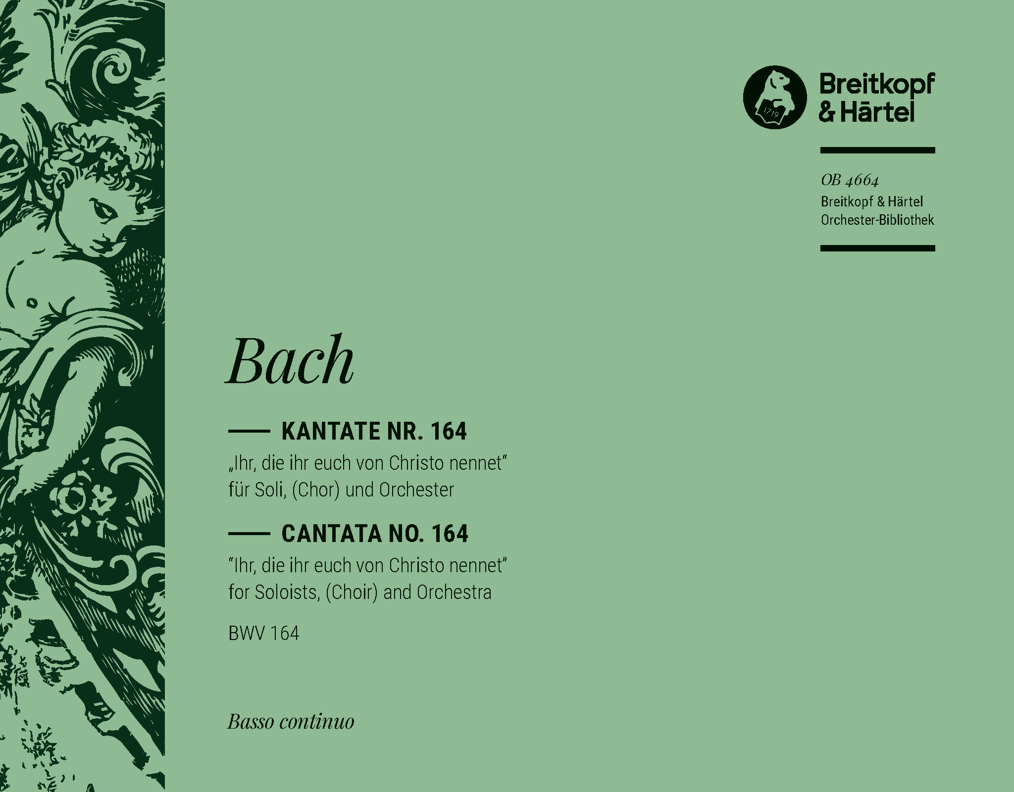 OB 4664-11 - Kantate BWV 164 „Ihr, die ihr euch von Christo nennet“ - Cover