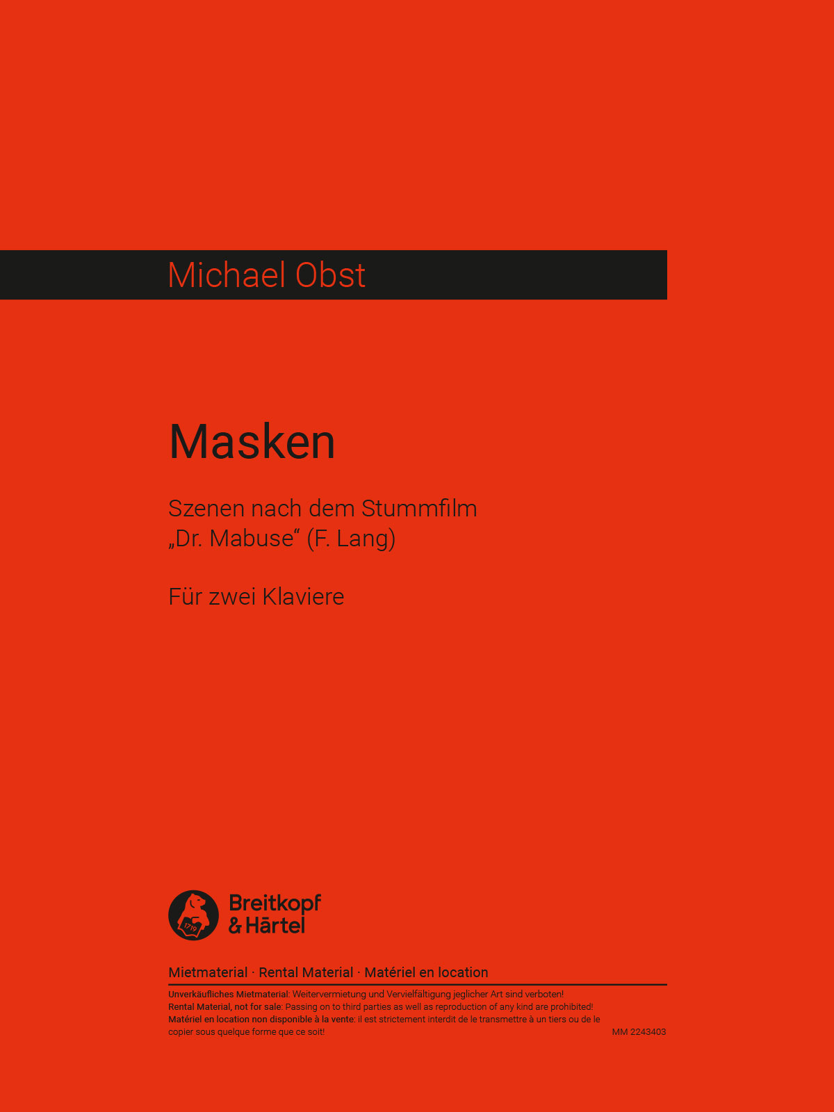 Michael Obst - Dr. Mabuse, der Spieler - Cover