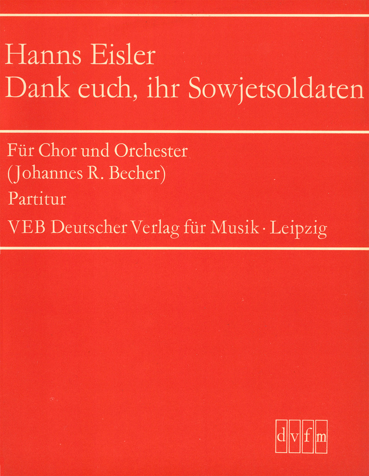 Hanns Eisler - Dank euch, ihr Sowjetsoldaten - Cover