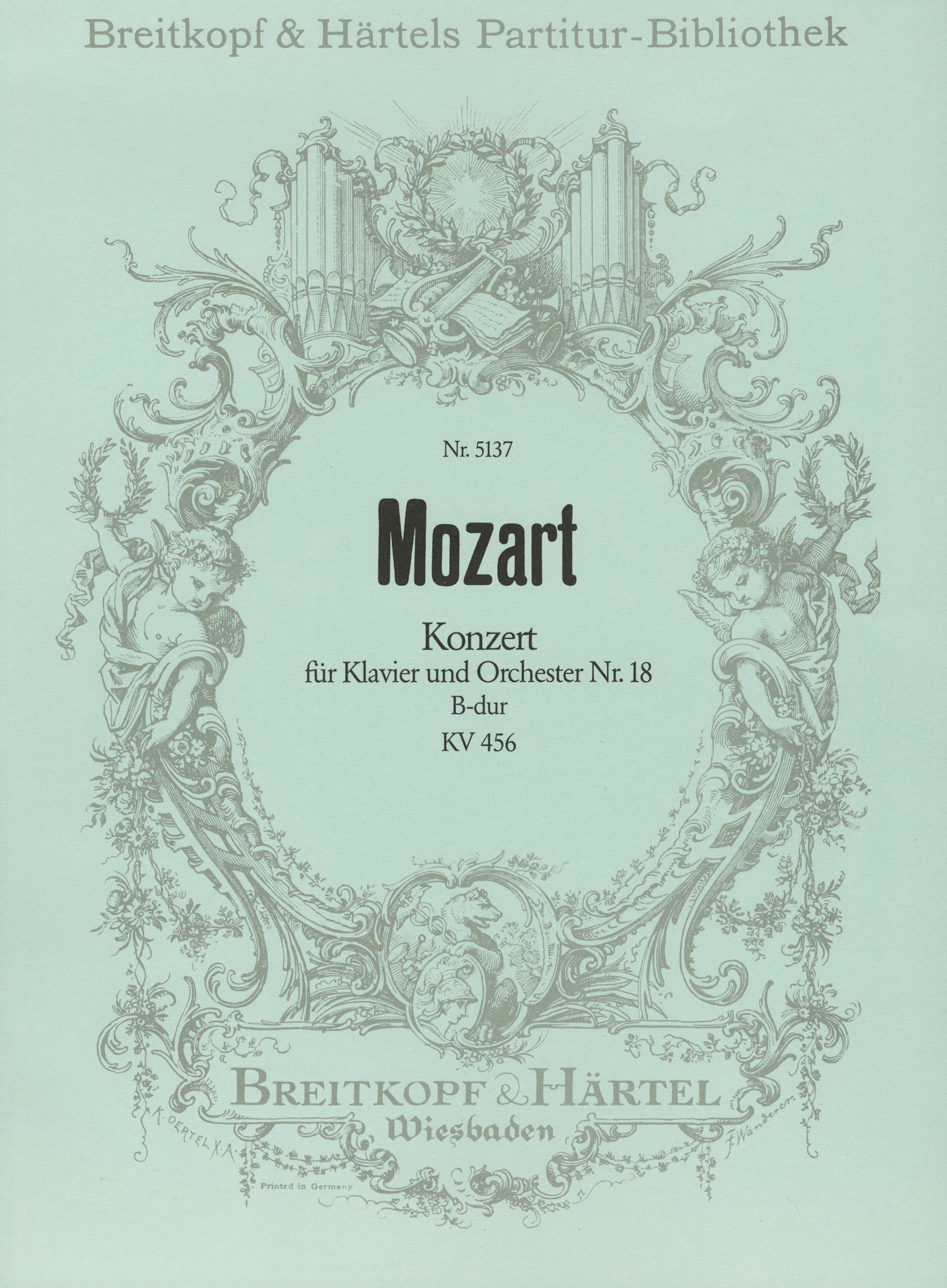 Wolfgang Amadeus Mozart - Klavierkonzert [Nr. 18] B-dur KV 456 - Cover