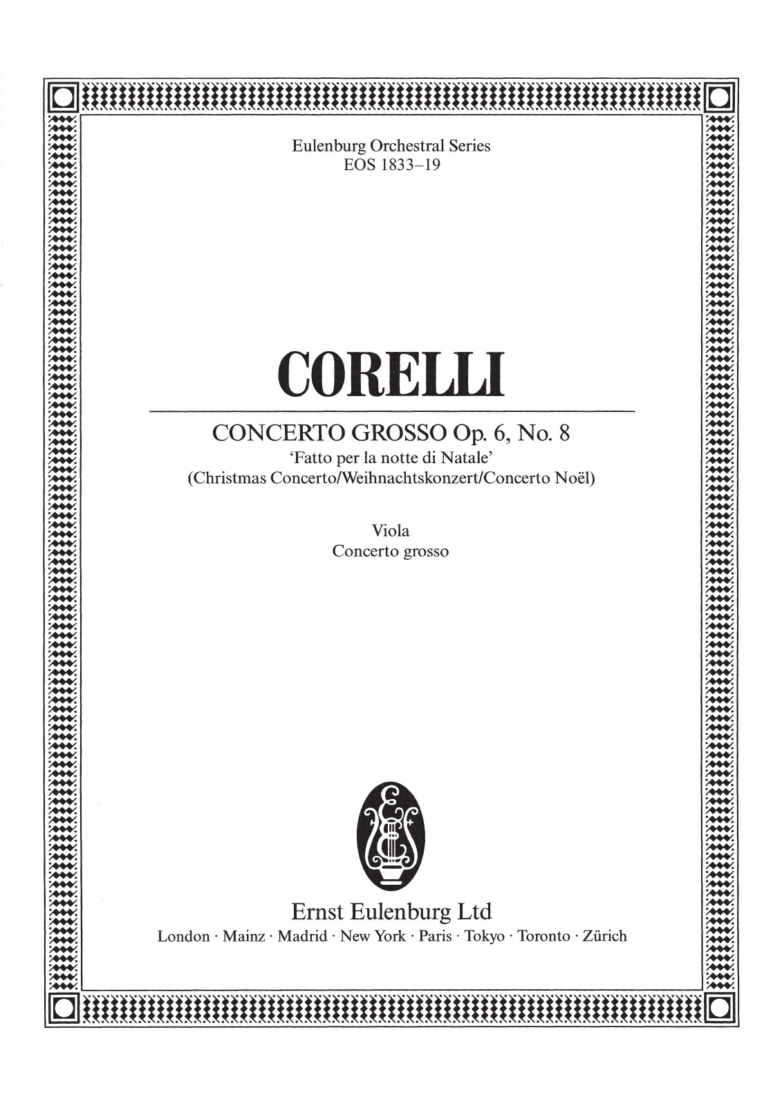EOS 1833-19 - Concerto grosso op. 6 Nr. 8 g-moll - Cover