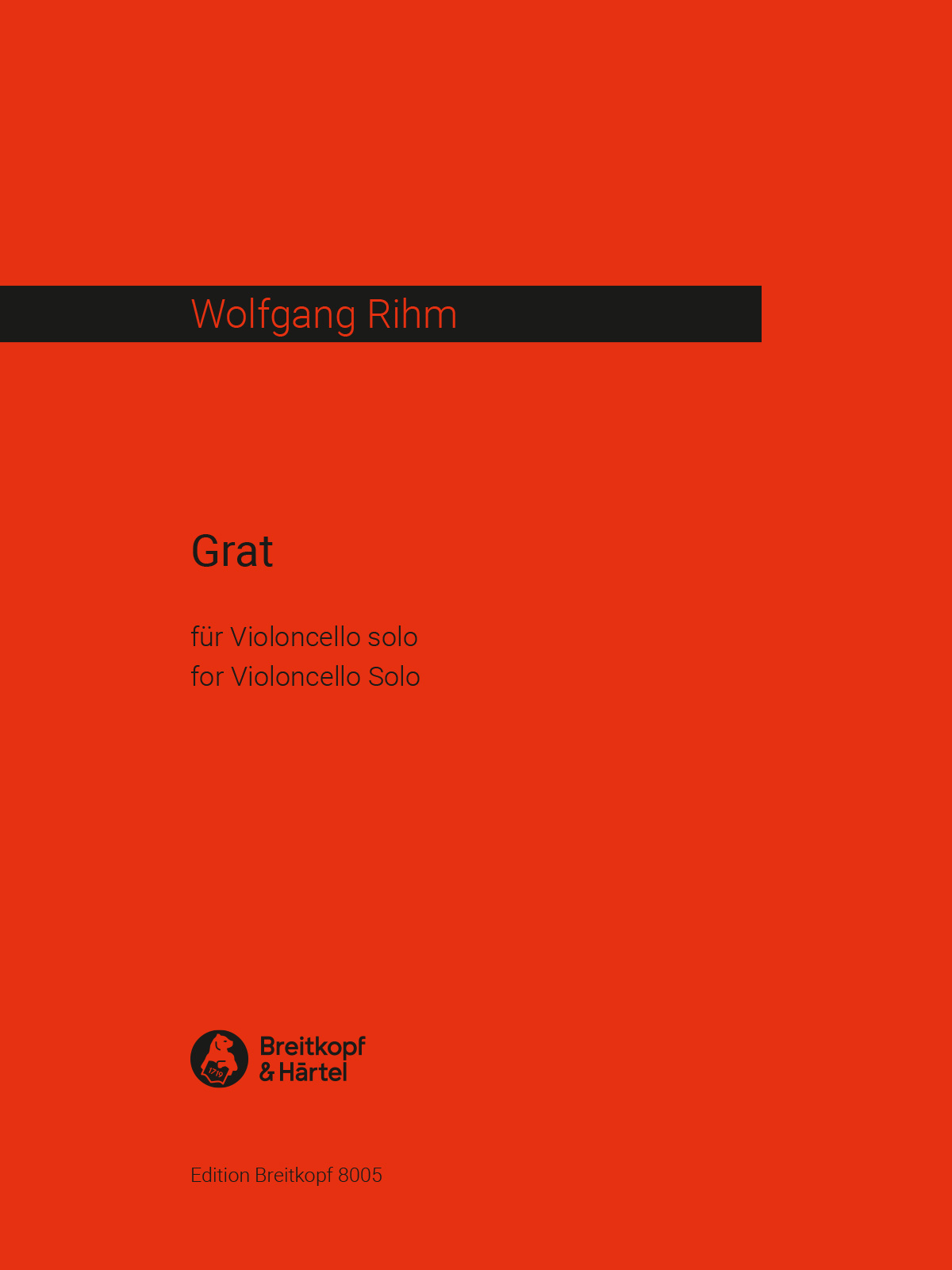 Wolfgang Rihm - Grat - Cover