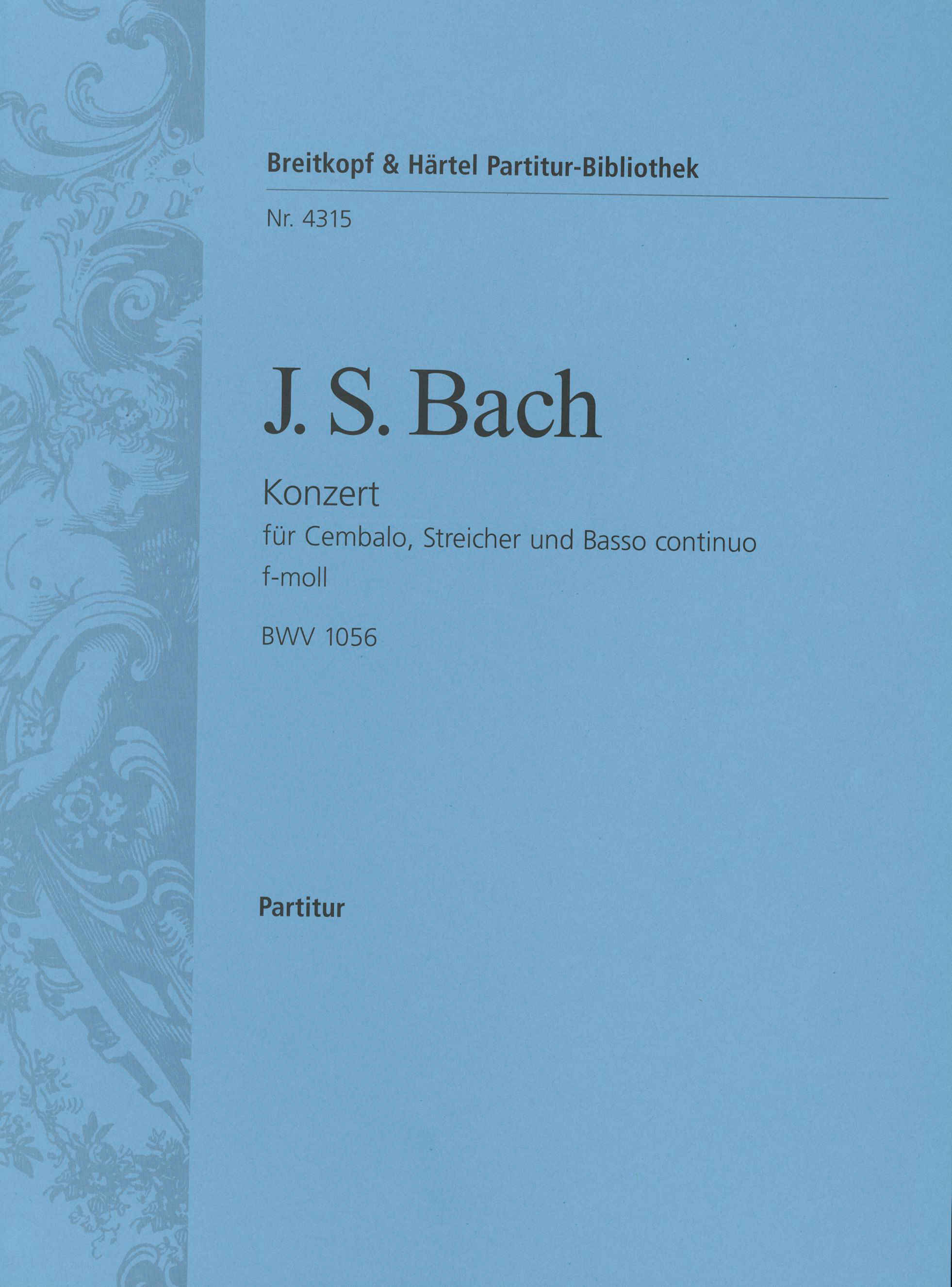 Johann Sebastian Bach - Cembalokonzert f-moll BWV 1056 - Cover