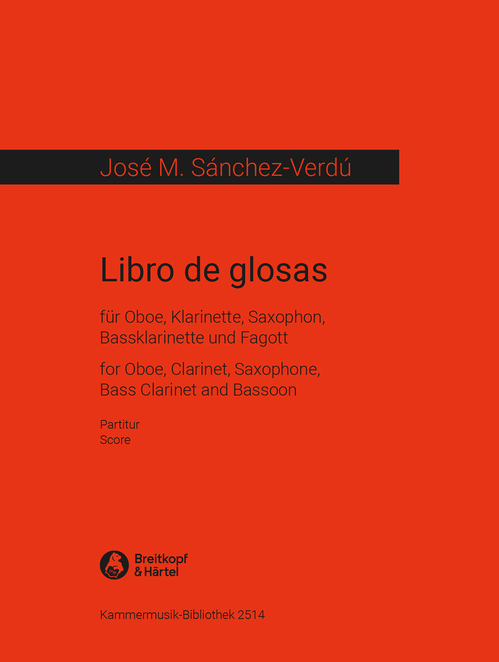 José M. Sánchez-Verdú - Libro de glosas - Cover