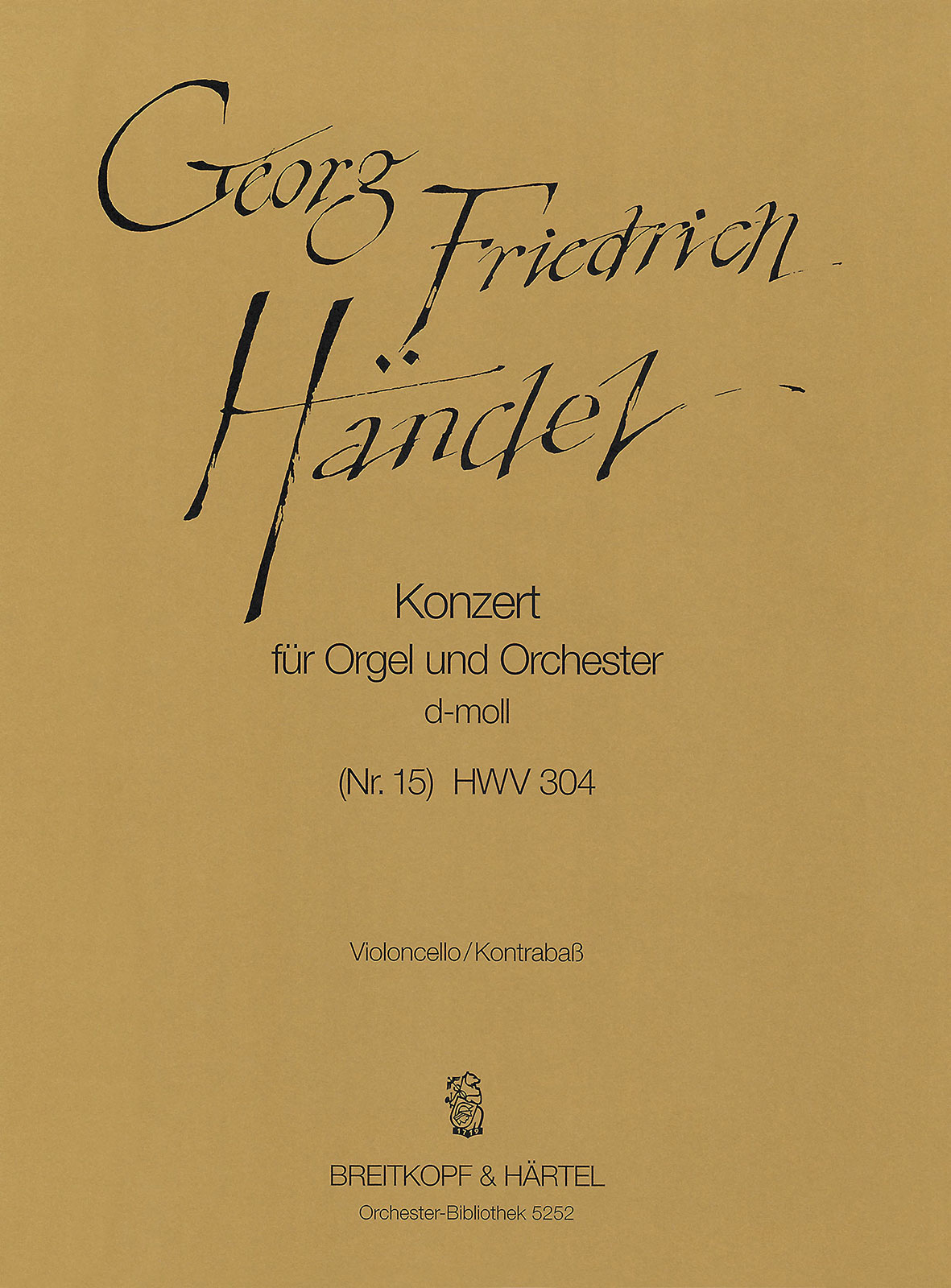 OB 5252-26 - Orgelkonzert (Nr. 15) d-moll HWV 304 - Cover