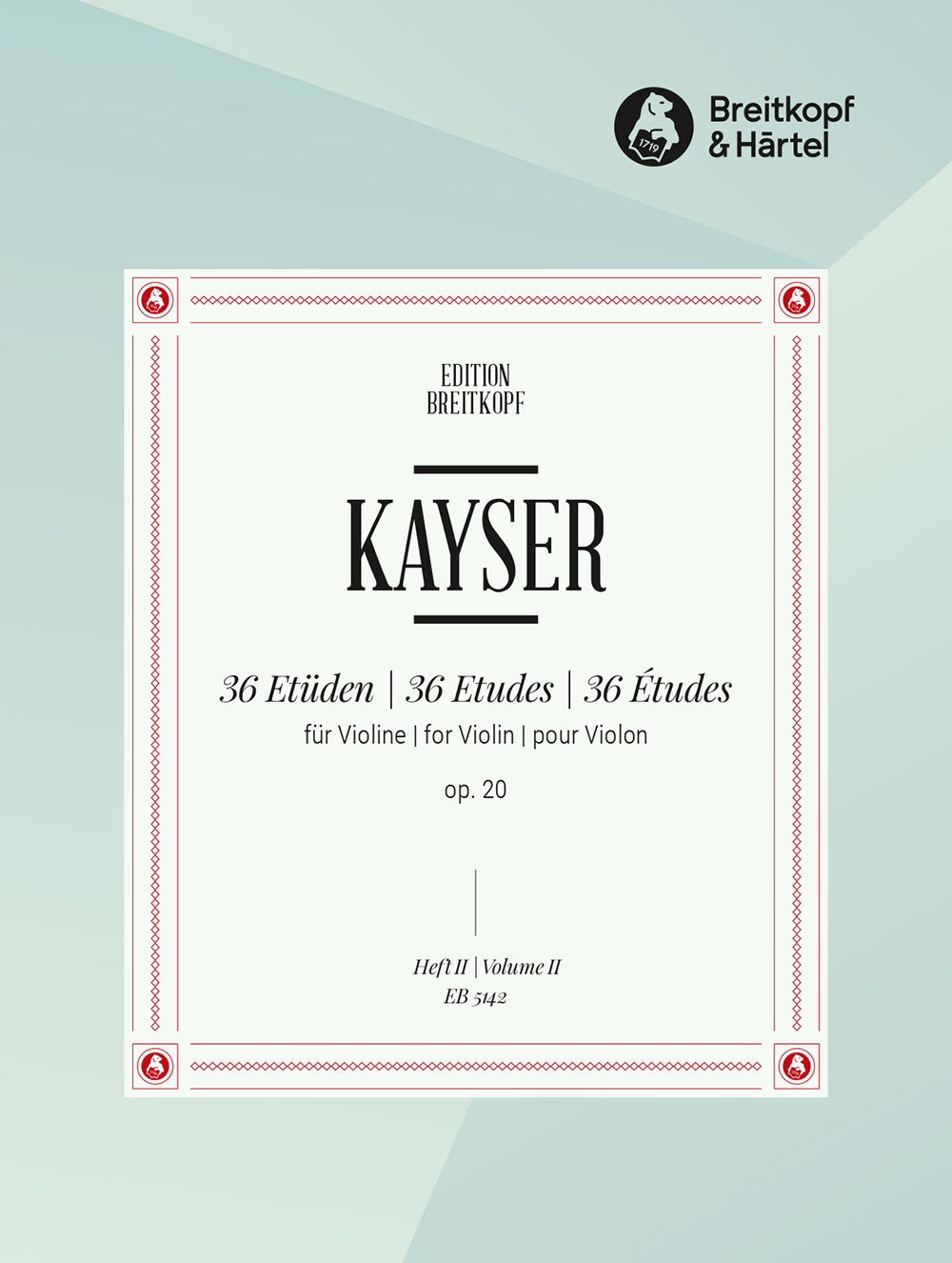 Heinrich Ernst Kayser - 36 Studies Op. 20 - Cover