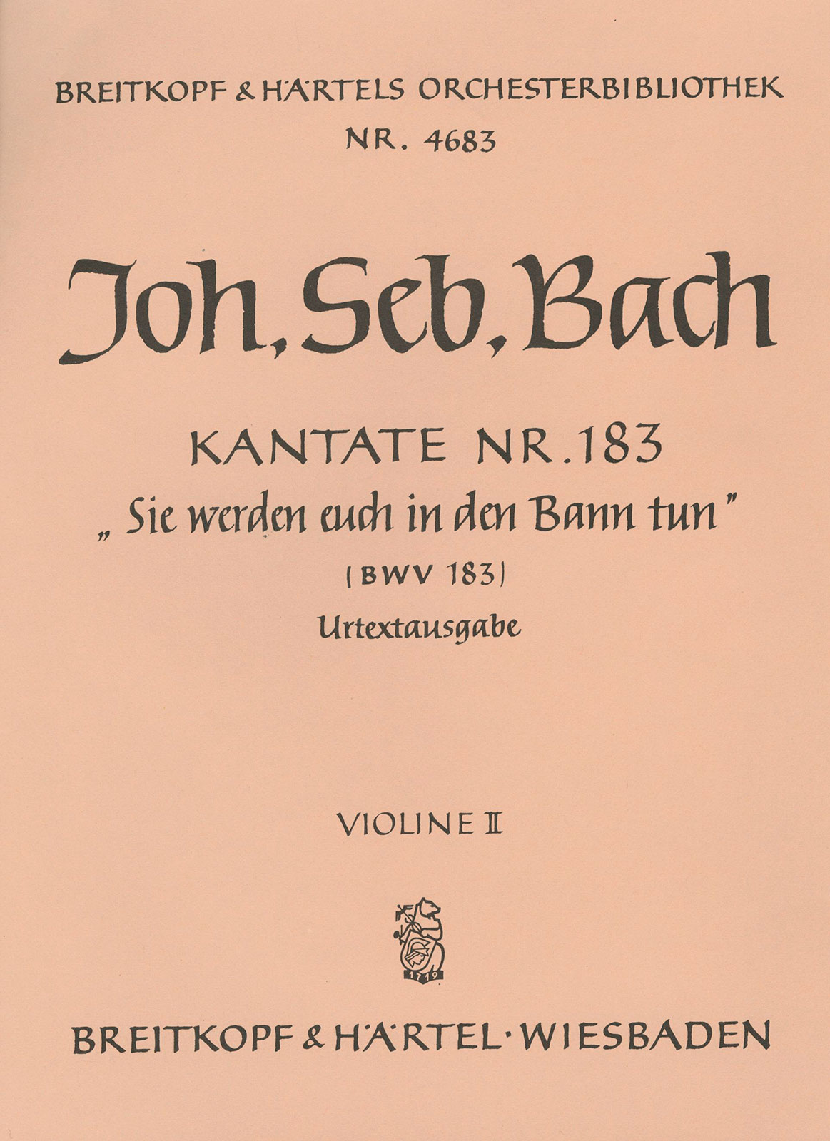 OB 4683-16 - Kantate BWV 183 „Sie werden euch in den Bann tun“ - Cover