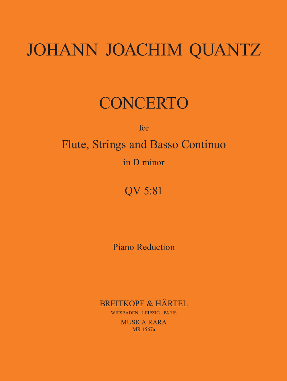 Johann Joachim Quantz - Flötenkonzert d-moll QV 5:81 - Cover