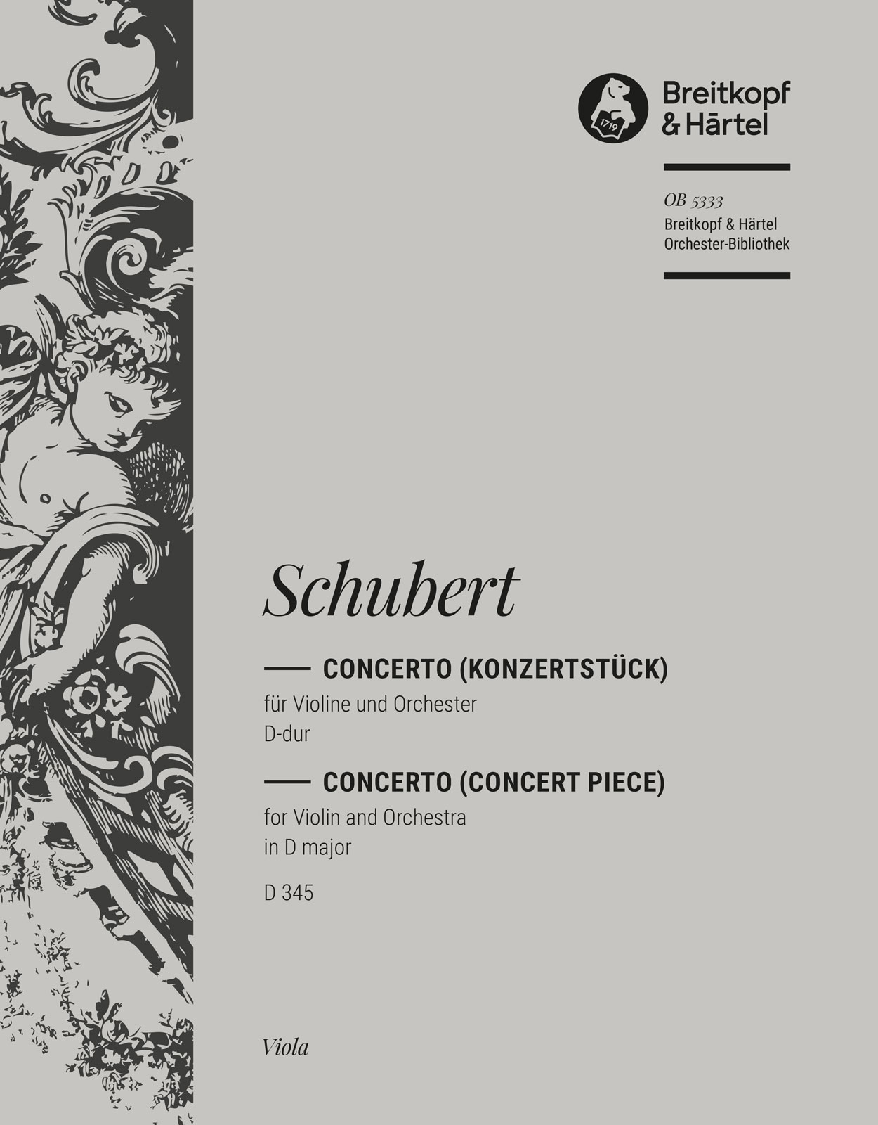 OB 5333-19 - Concerto D-dur D 345 - Cover