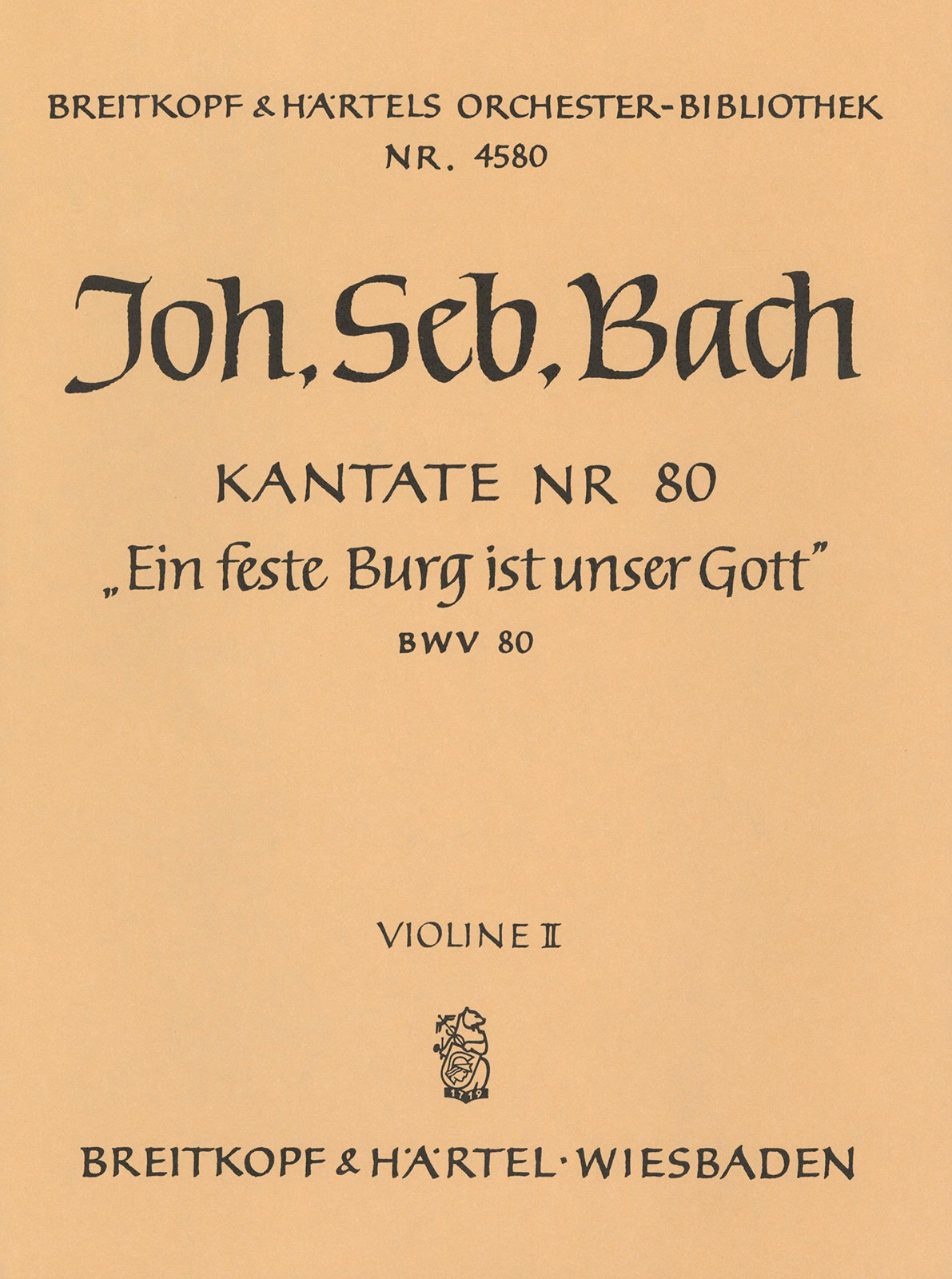 OB 4580-16 - Kantate BWV 80 „Ein feste Burg ist unser Gott“ - Cover