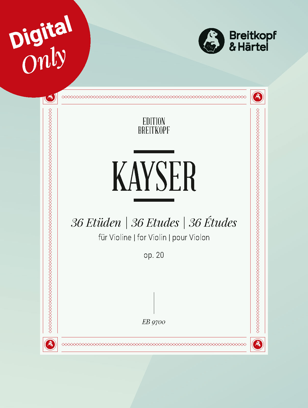 Heinrich Ernst Kayser - 36 Etüden op. 20 - Cover