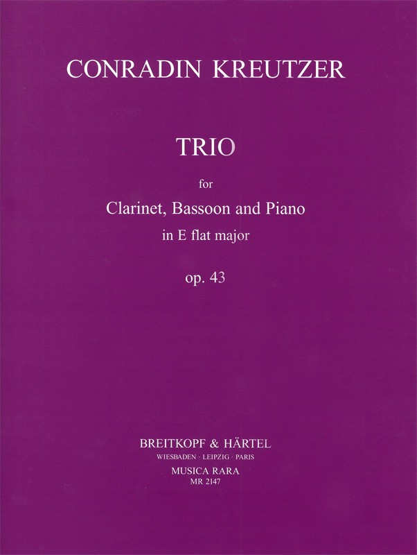 Conradin Kreutzer - Trio in Es op. 43 - Cover