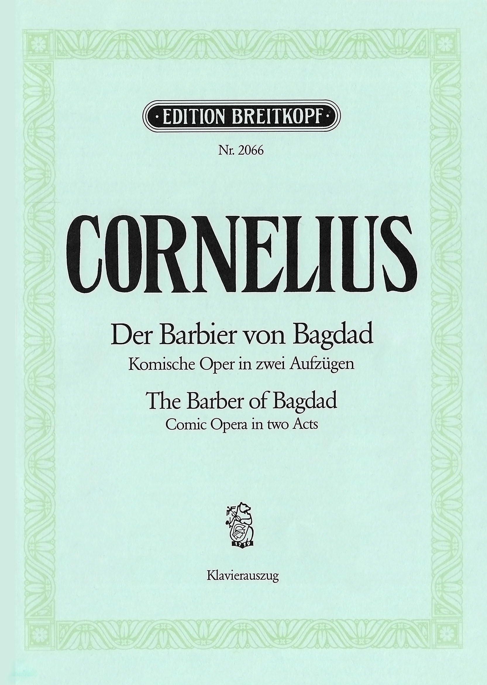 Peter Cornelius - Der Barbier von Bagdad - Cover