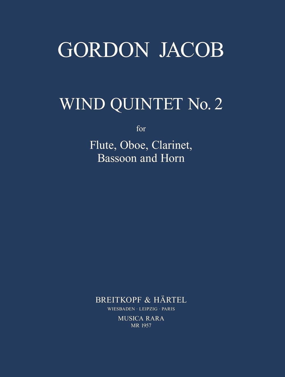 Gordon Jacob - Bläserquintett Nr. 2 - Cover