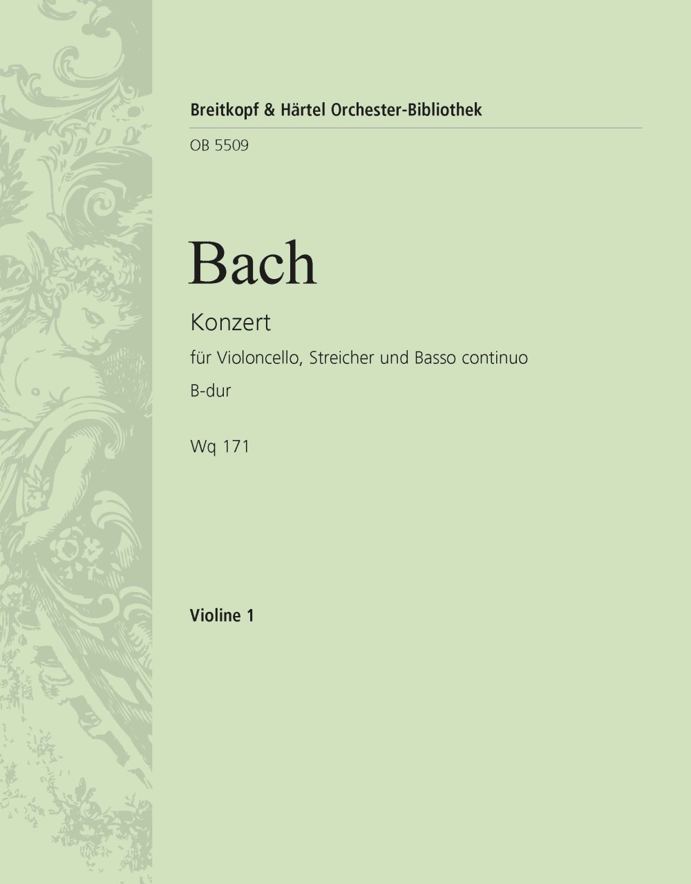 OB 5509-15 - Violoncellokonzert B-dur Wq 171 - Cover