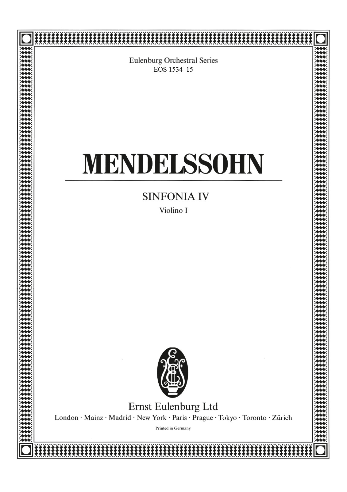 EOS 1534-15 - Sinfonia Nr. 4 c-moll MWV N 4 - Cover