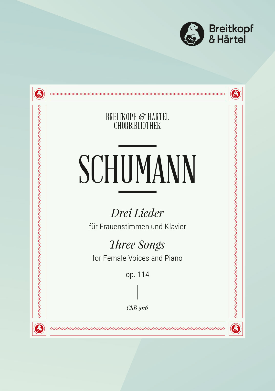 ChB 5116D - 3 Lieder op. 114 - Cover