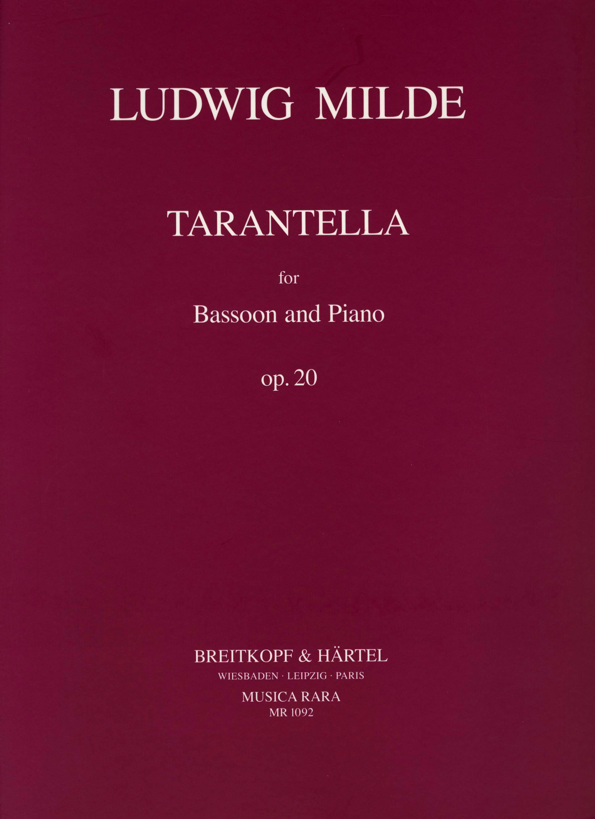 Ludwig Milde - Tarantella op. 20 - Cover