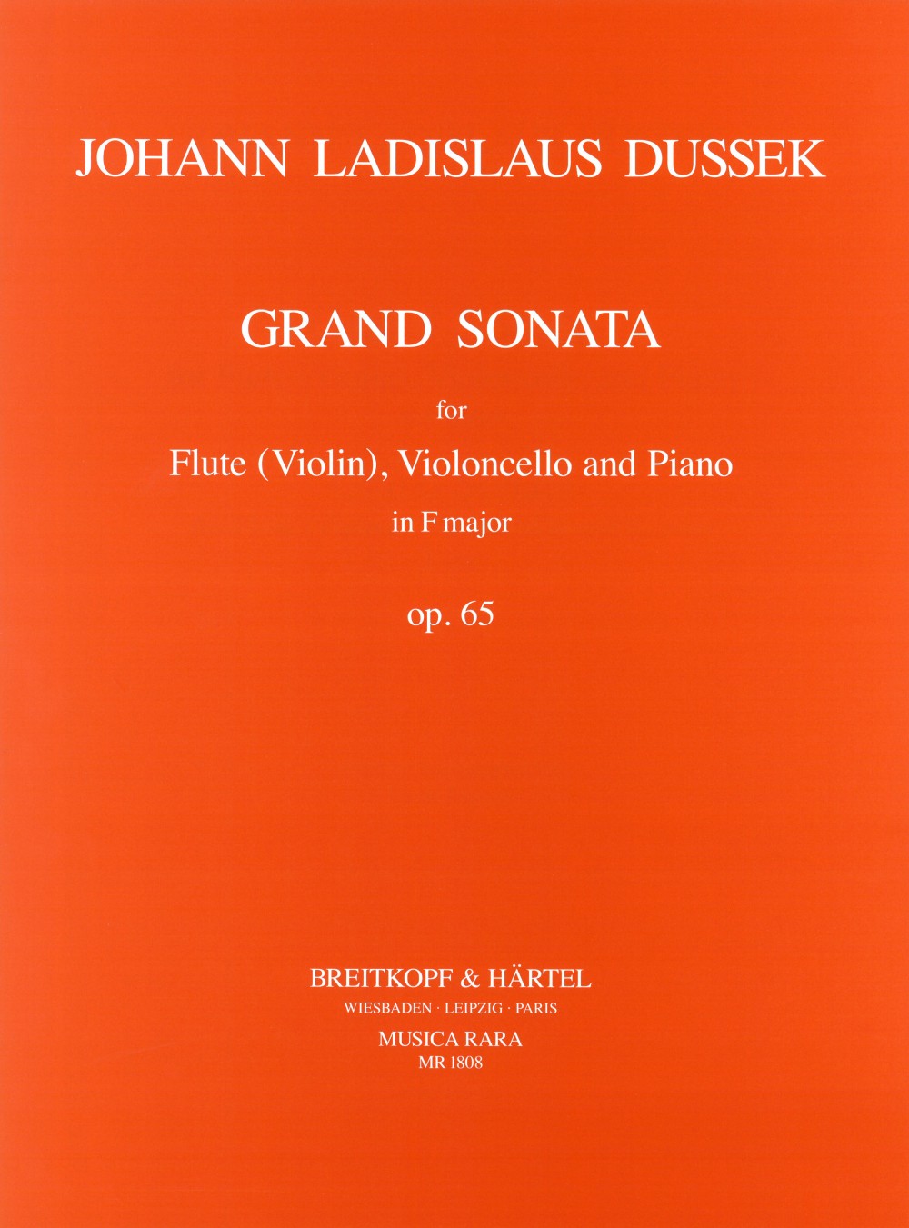 Johann Ladislaus Dussek - Grand Sonata F-dur op. 65 - Cover