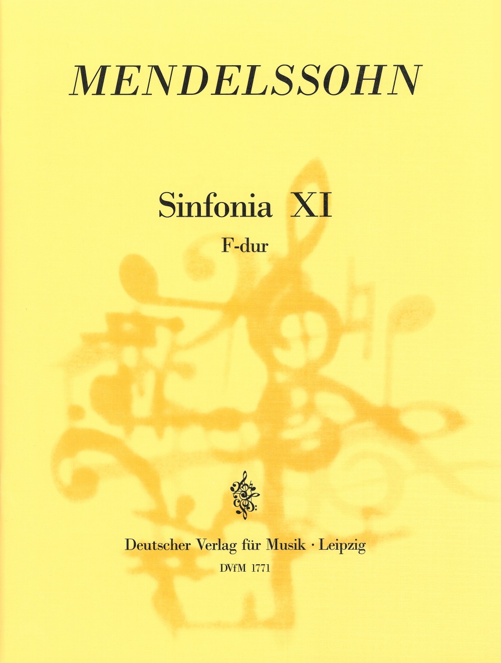 Felix Mendelssohn Bartholdy - Sinfonia XI F-dur / f-moll MWV N 11 - Cover
