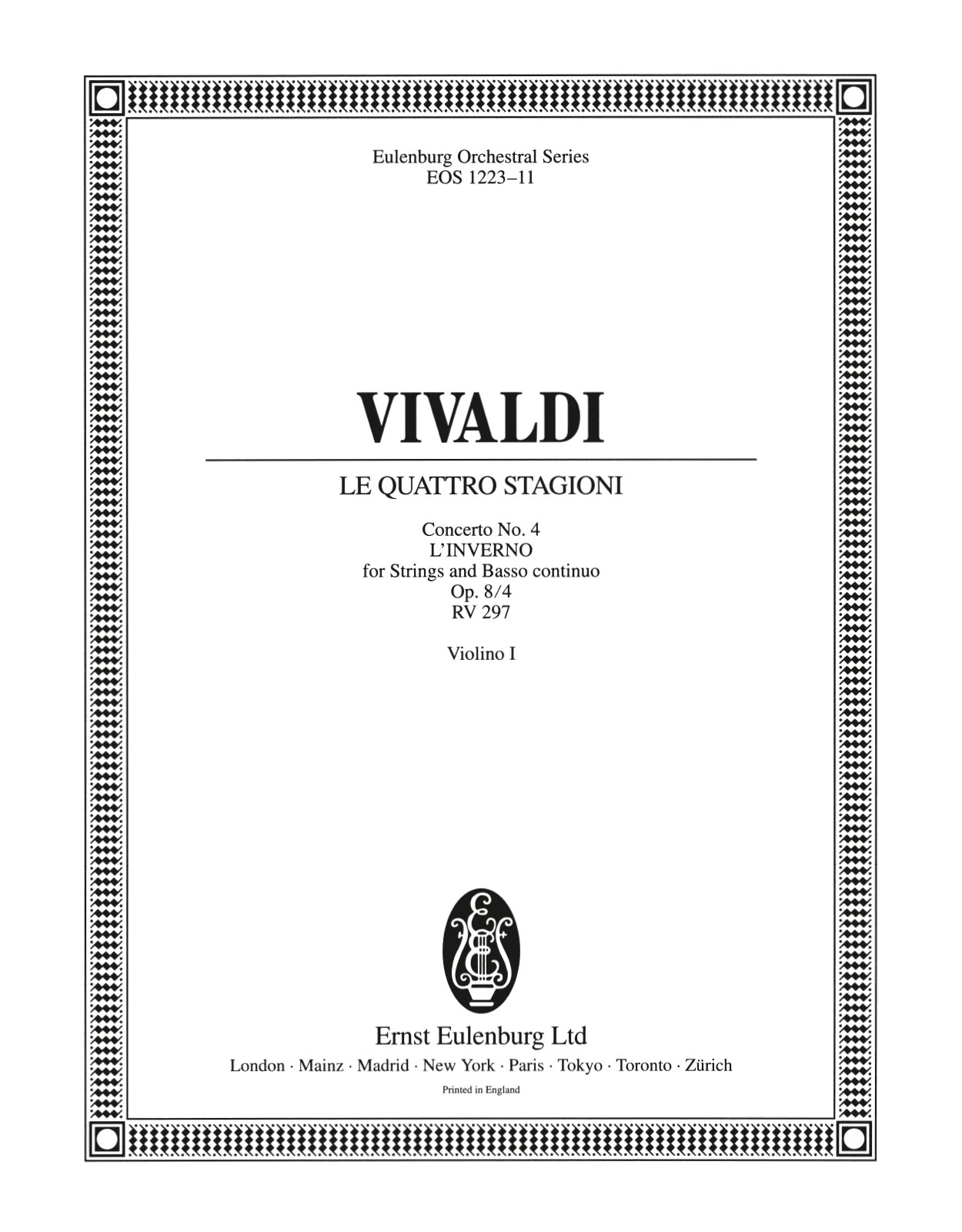 EOS 1223-15 - Le quattro stagioni (The four seasons) Op. 8/4 RV 297 - Cover
