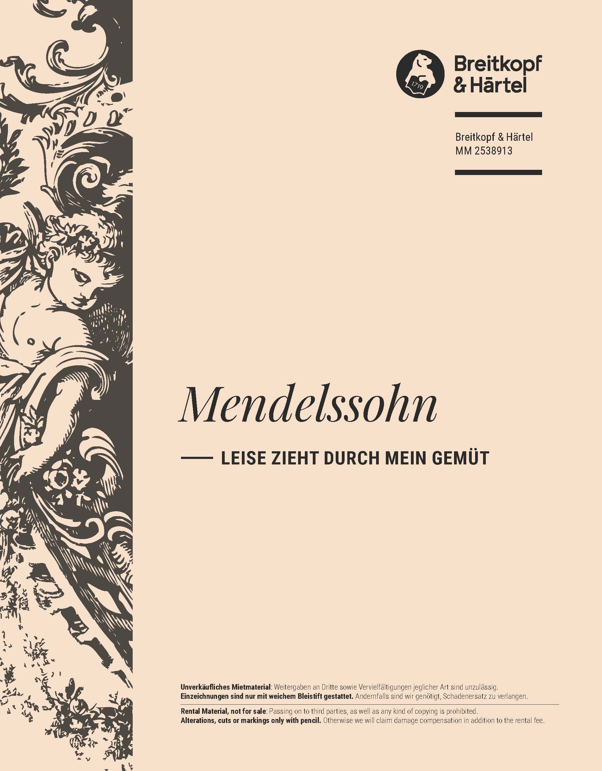 Felix Mendelssohn Bartholdy - Leise zieht durch mein Gemüt - Cover