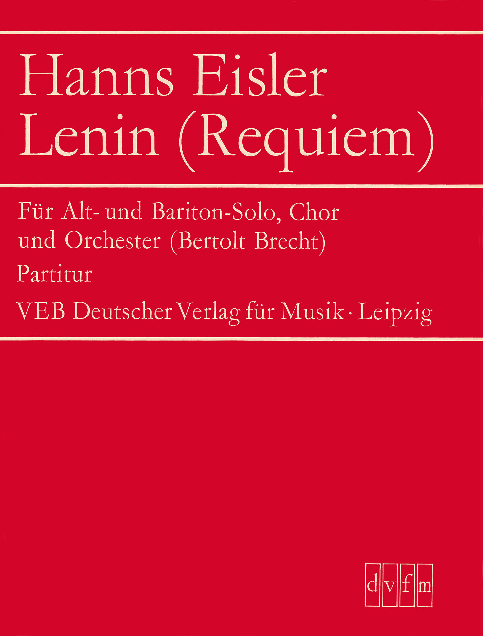 Hanns Eisler - Lenin (Requiem) - Cover