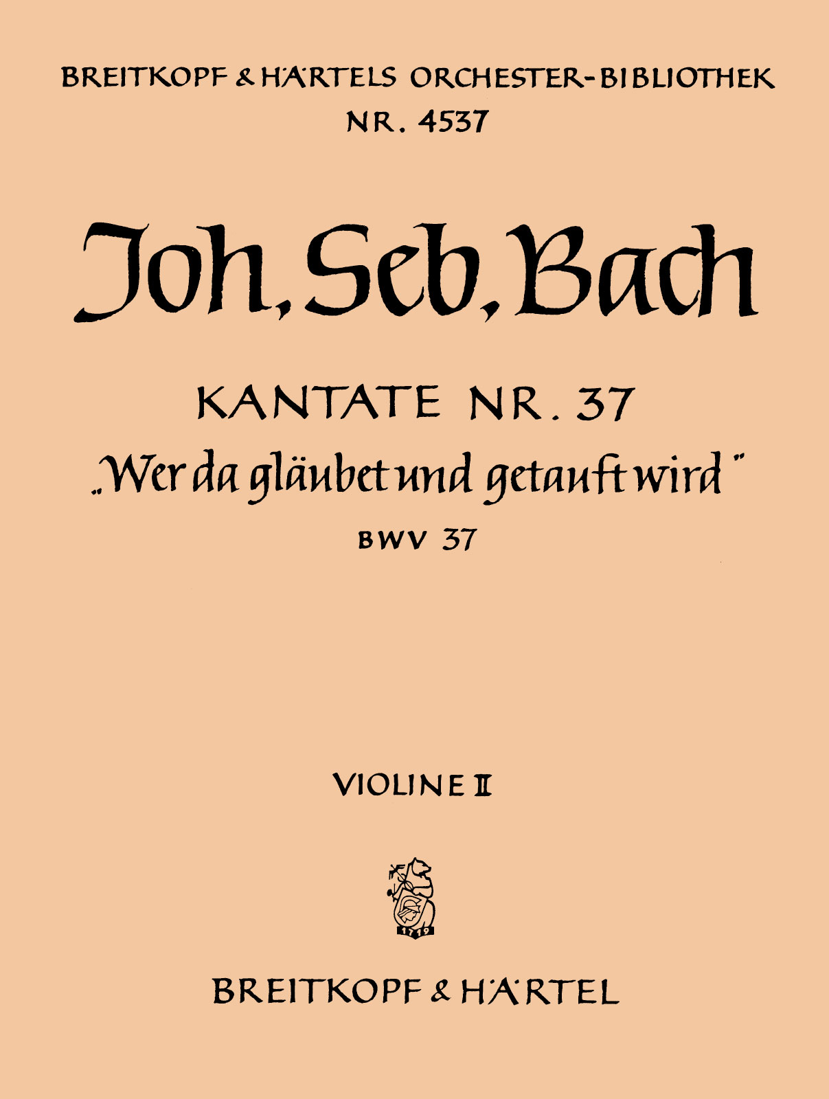 OB 4537-16 - Cantata BWV 37 “He that believeth and baptized is” - Cover