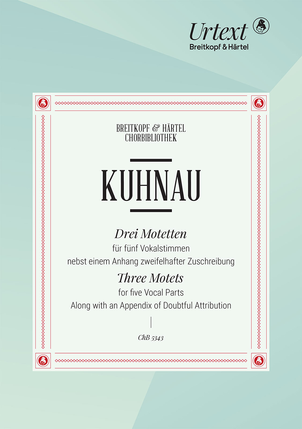 Johann Kuhnau - 3 Motets - Cover