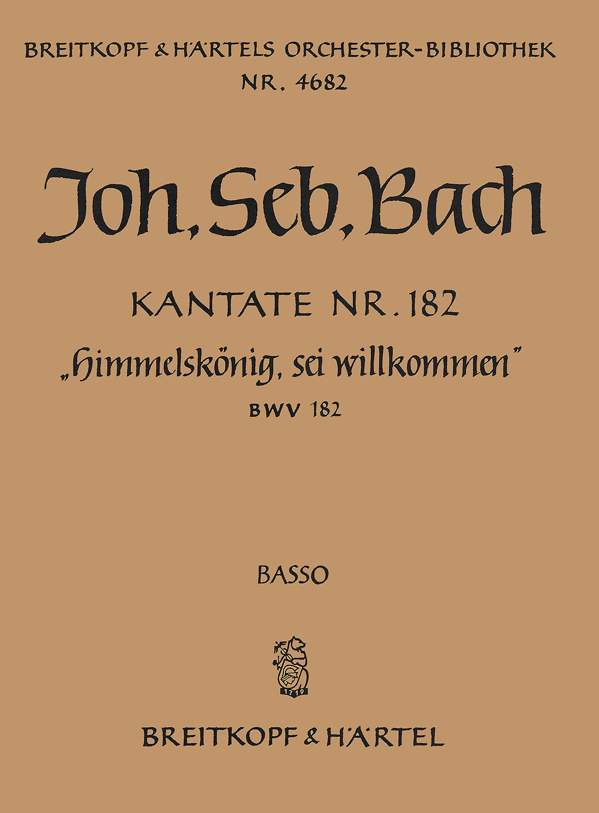 OB 4682-26 - Cantata BWV 182 “Himmelskönig, sei willkommen” - Cover