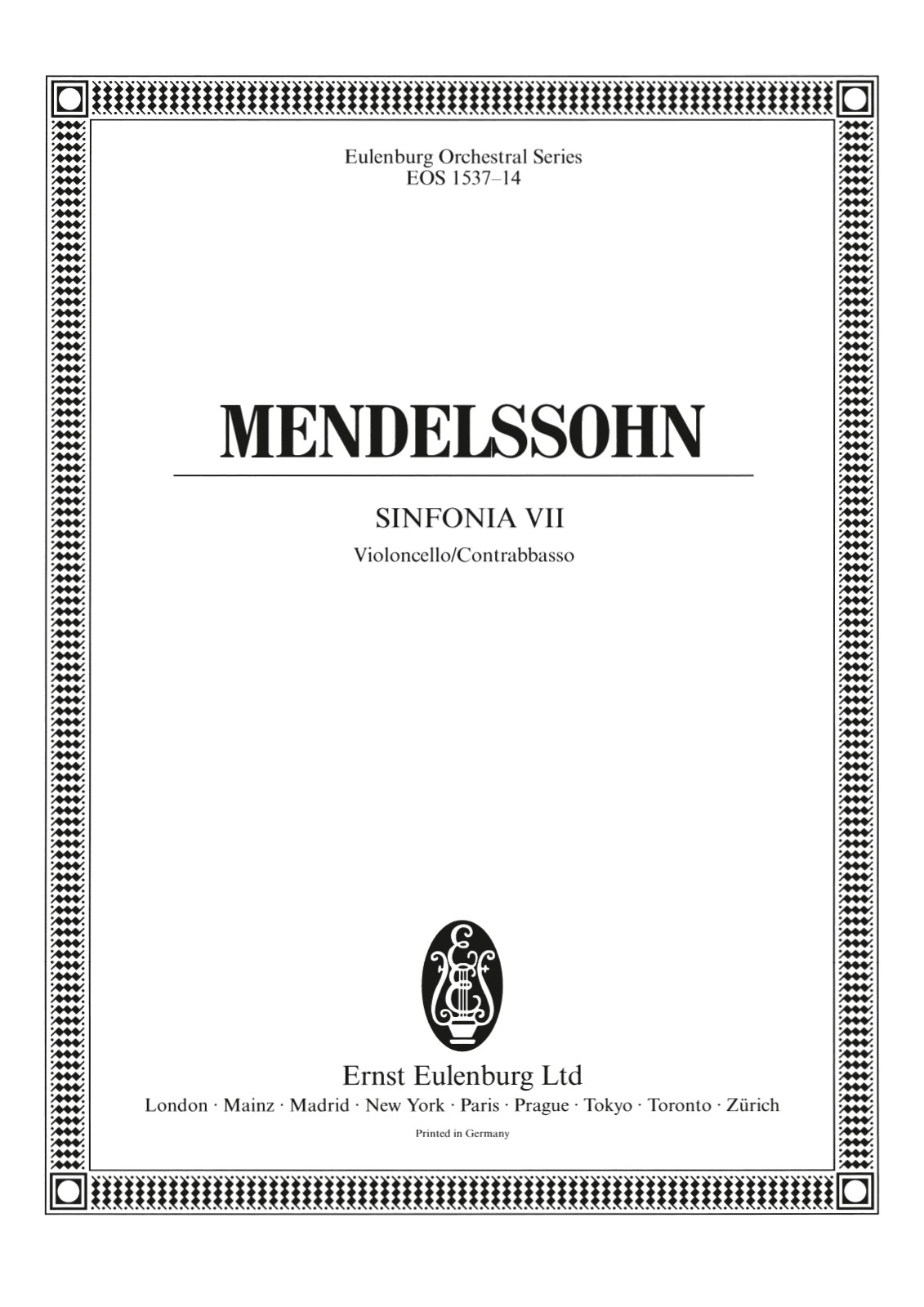 EOS 1537-26 - Sinfonia Nr. 7 d-moll MWV N 7 - Cover