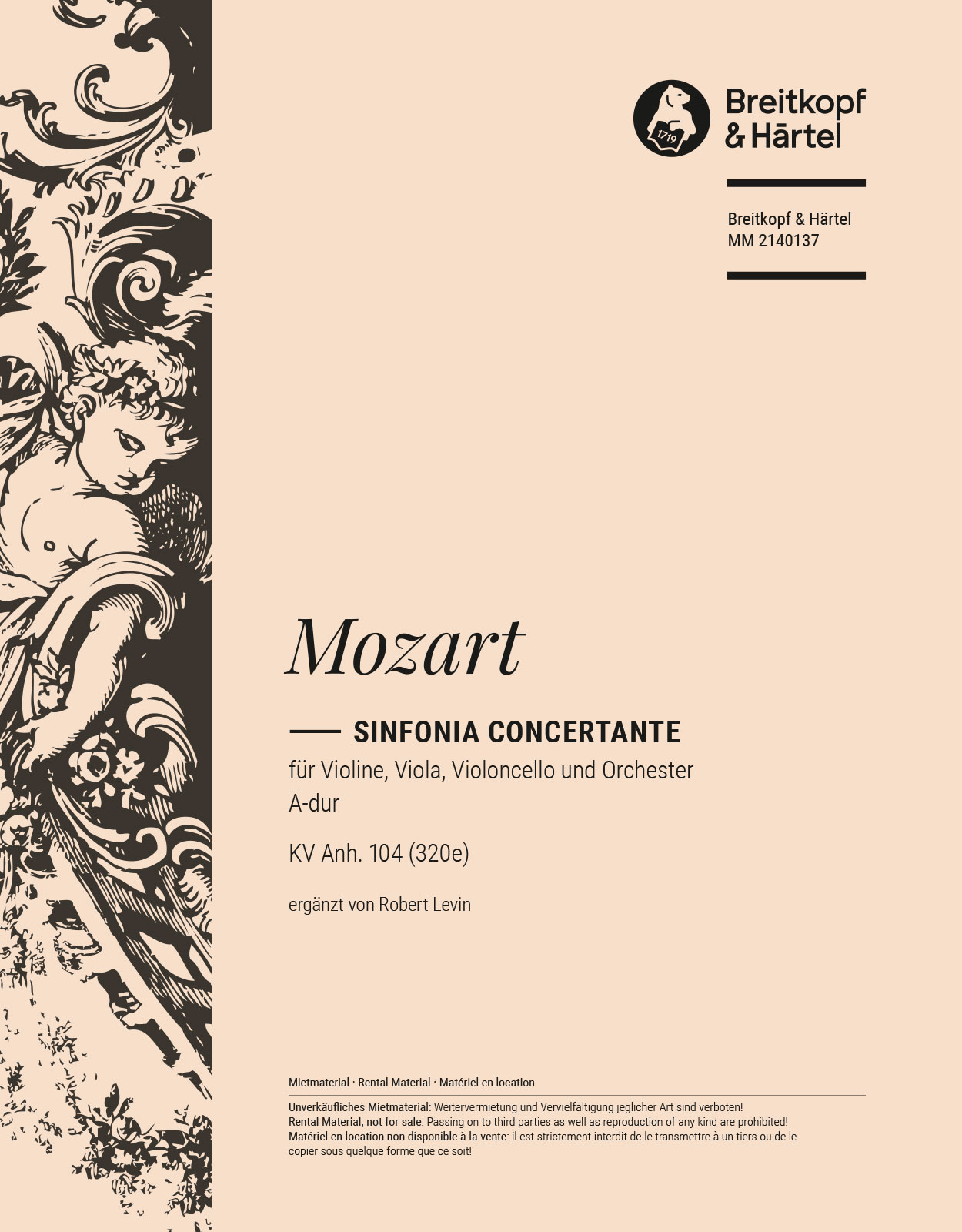 Wolfgang Amadeus Mozart - Sinfonia concertante A-dur KV 104 (320e) - Cover