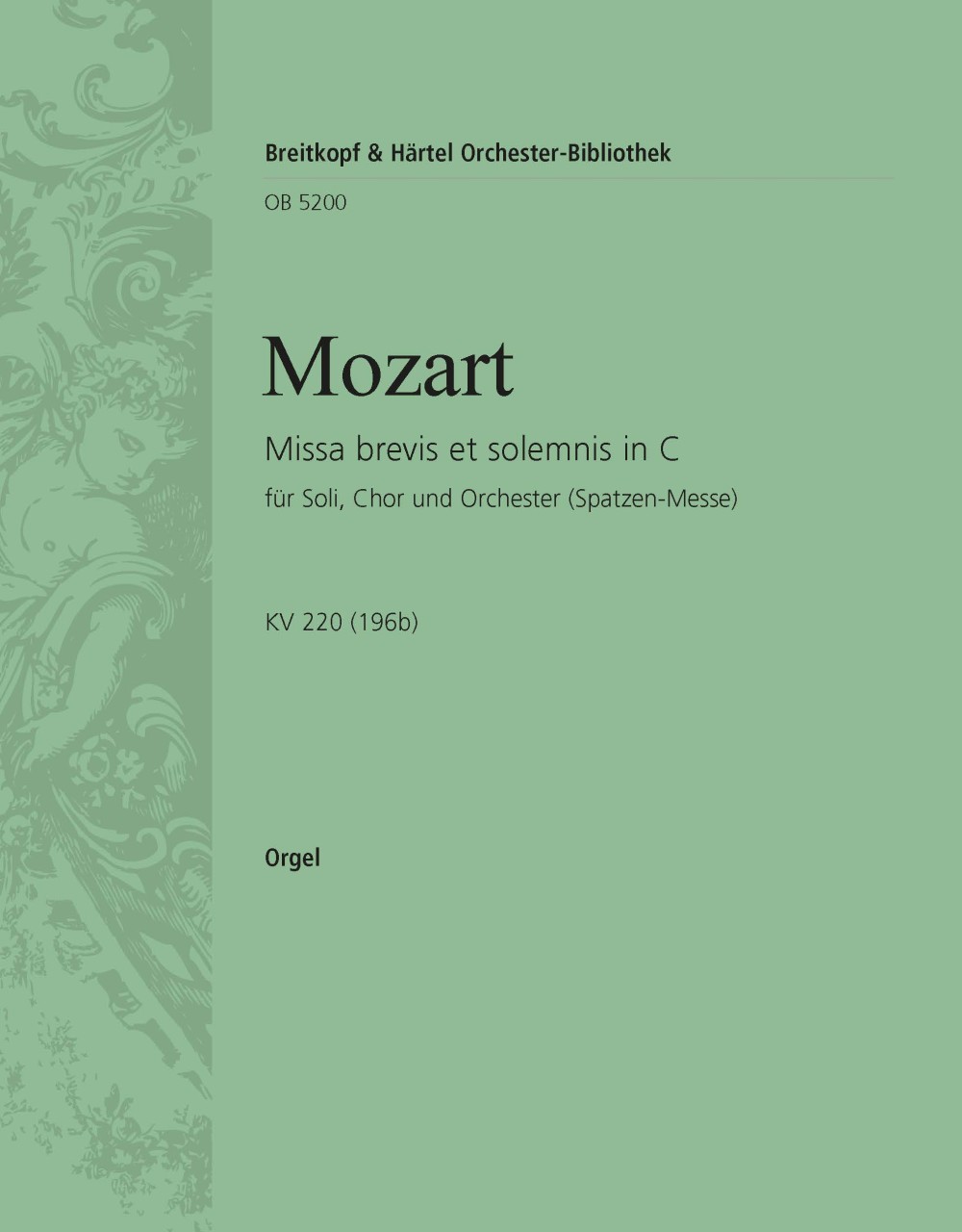 OB 5200-11 - Missa brevis et solemnis in C KV 220 (196b) - Cover