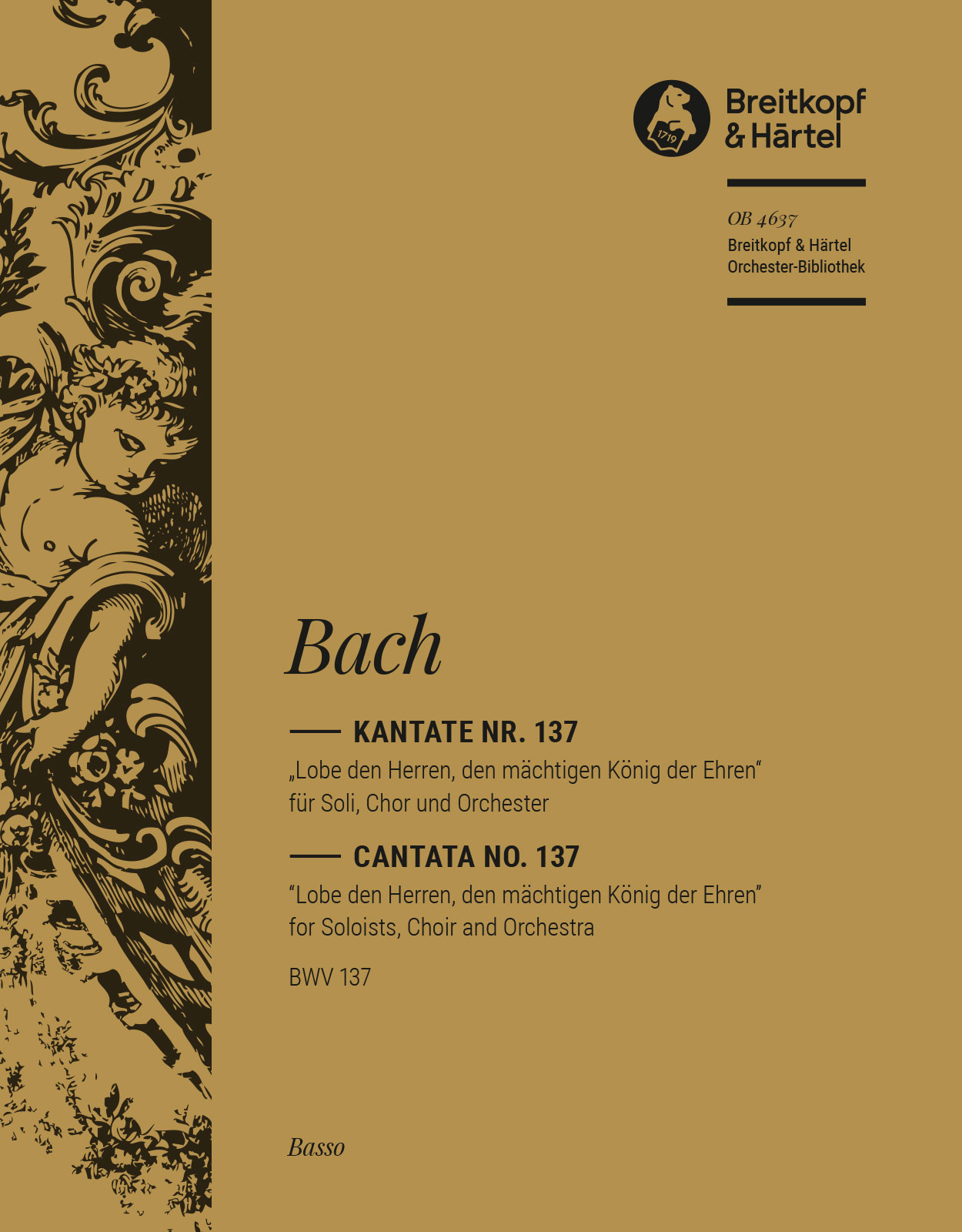 OB 4637-26 - Cantata BWV 137 “Praise Him, the Lord, the Almighty, the King” - Cover