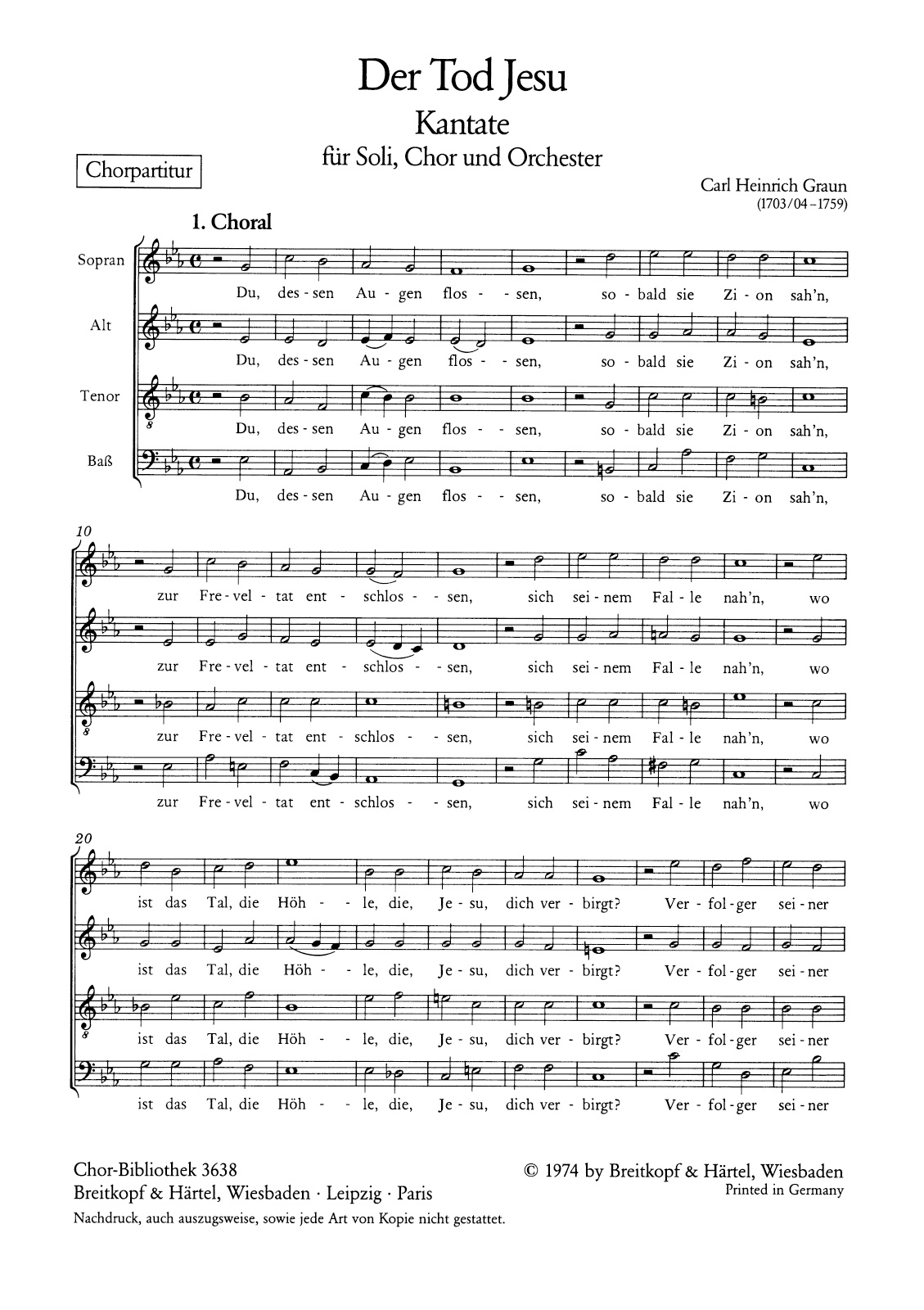 ChB 3638 - Der Tod Jesu - Cover