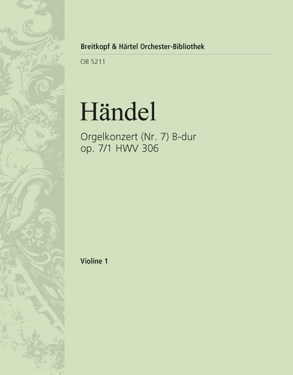 OB 5211-15 - Orgelkonzert (Nr. 7) B-dur op. 7/1 HWV 306 - Cover