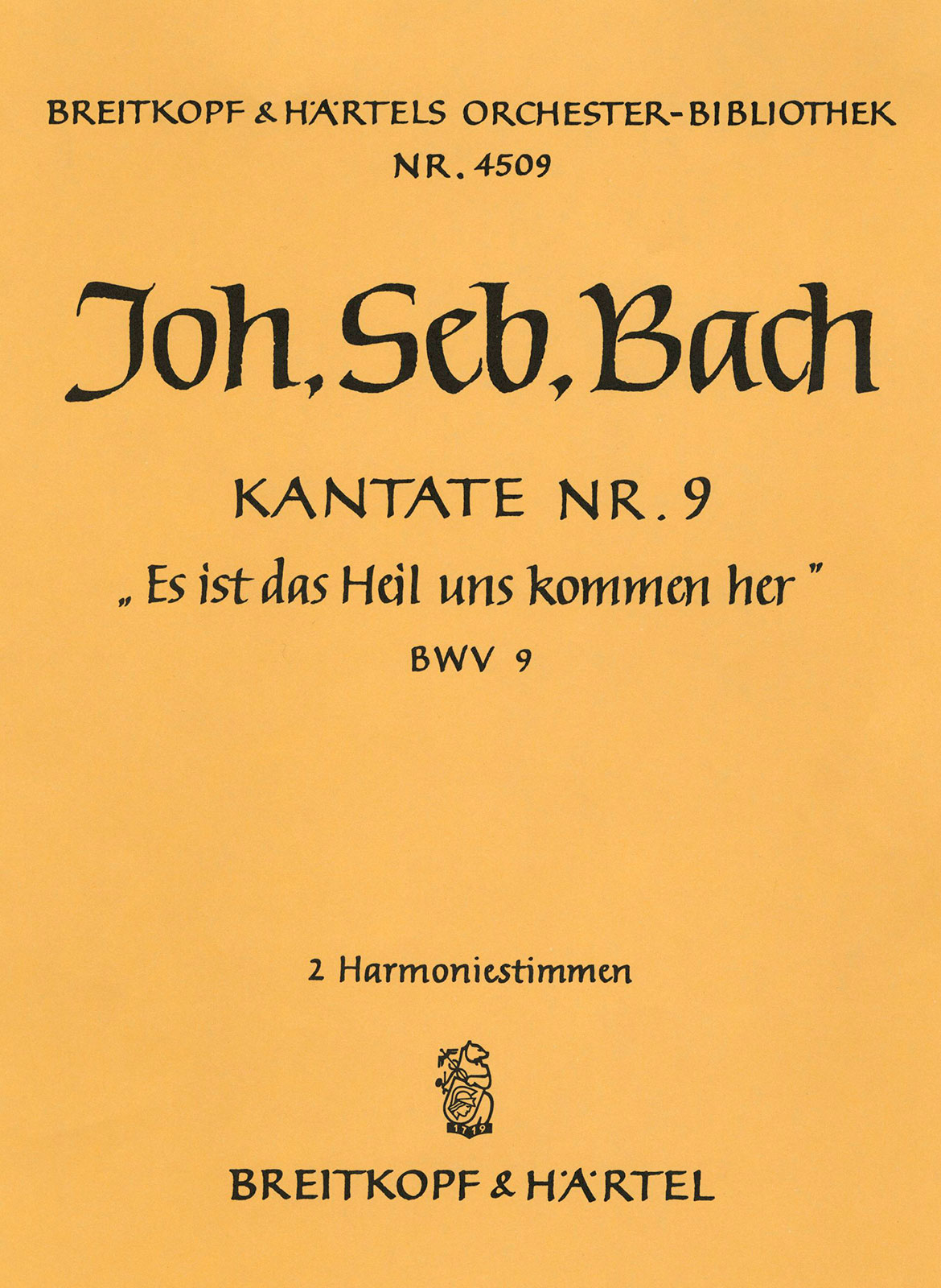 OB 4509-30 - Cantata BWV 9 “Es ist das Heil uns kommen her” - Cover